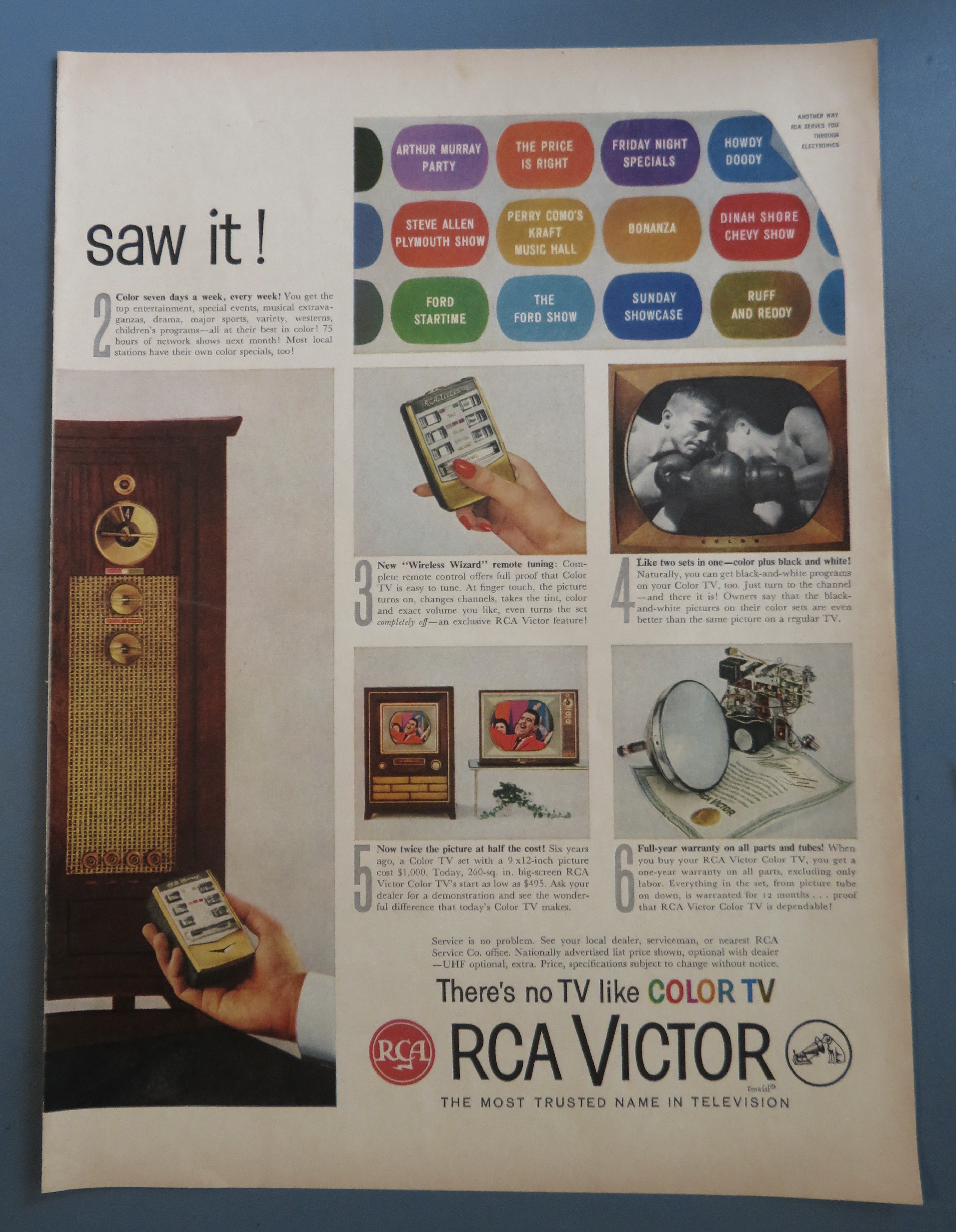 1960 RCA Victor with Perry Como on Color TV | TIAS — The Internet ...