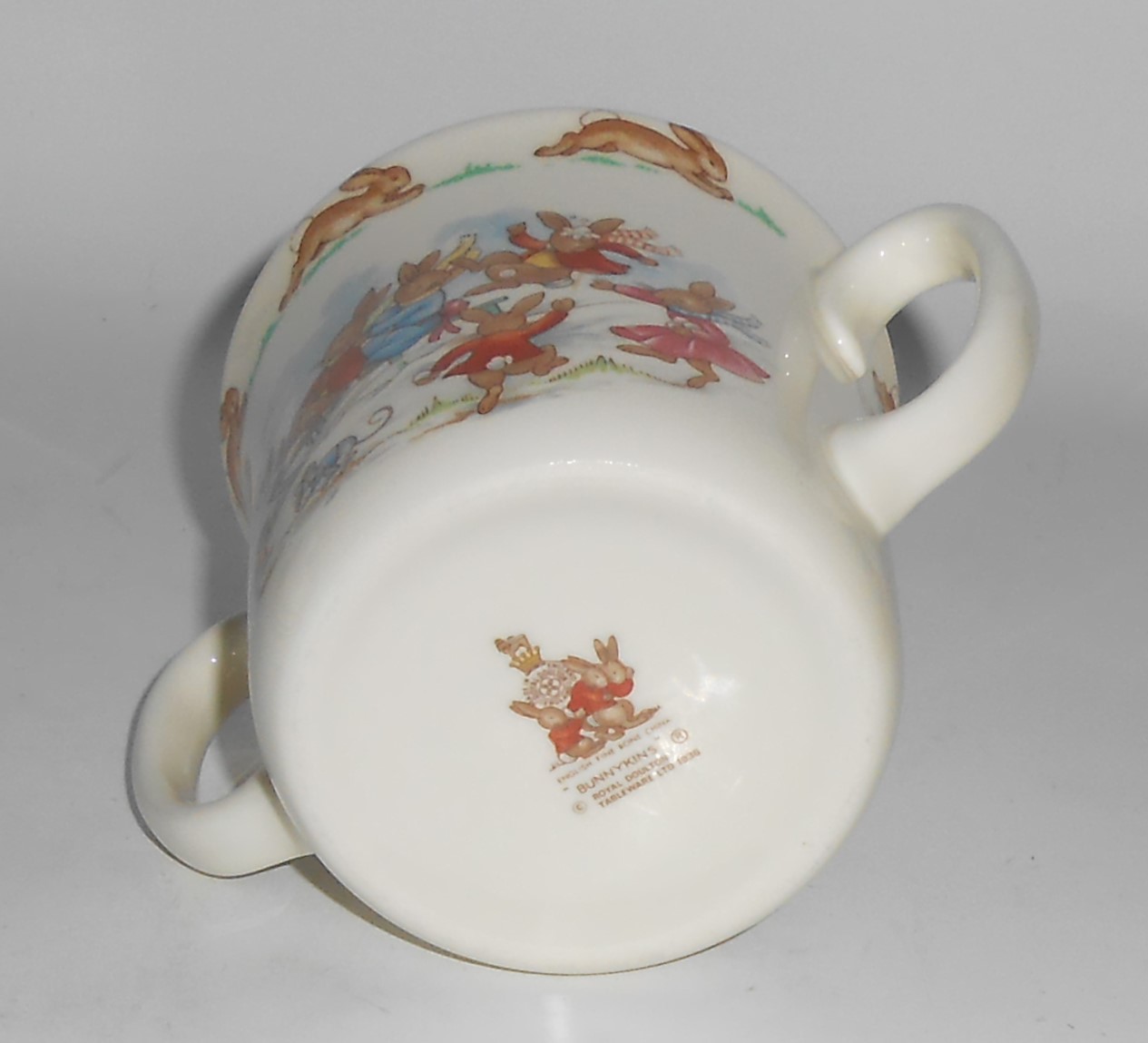 Royal Doulton China Bunnykins Snowball Fight Snowman Ch