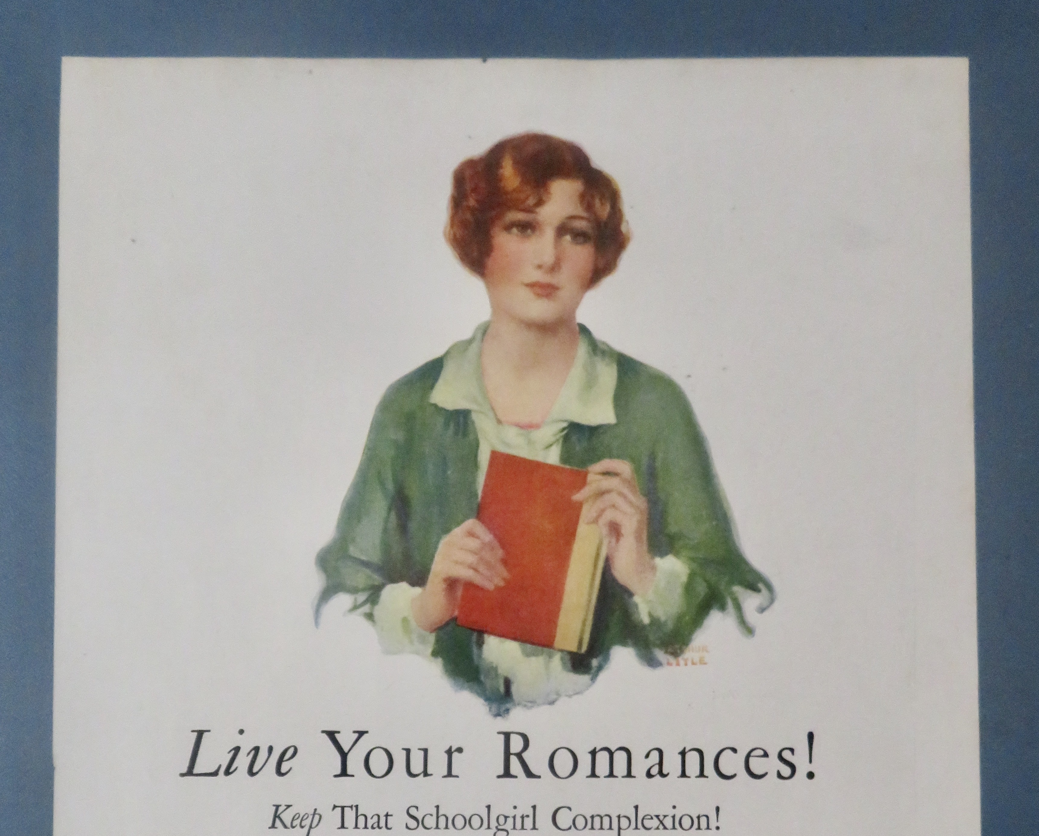 1930's Palmolive Soap With Woman Holding A Book