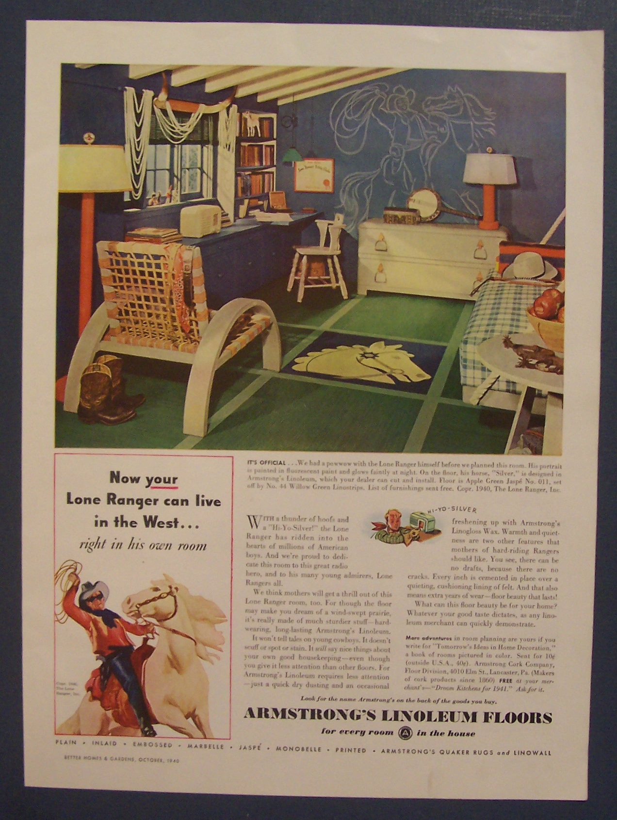 1940  Armstrong's  Linoleum  Floors