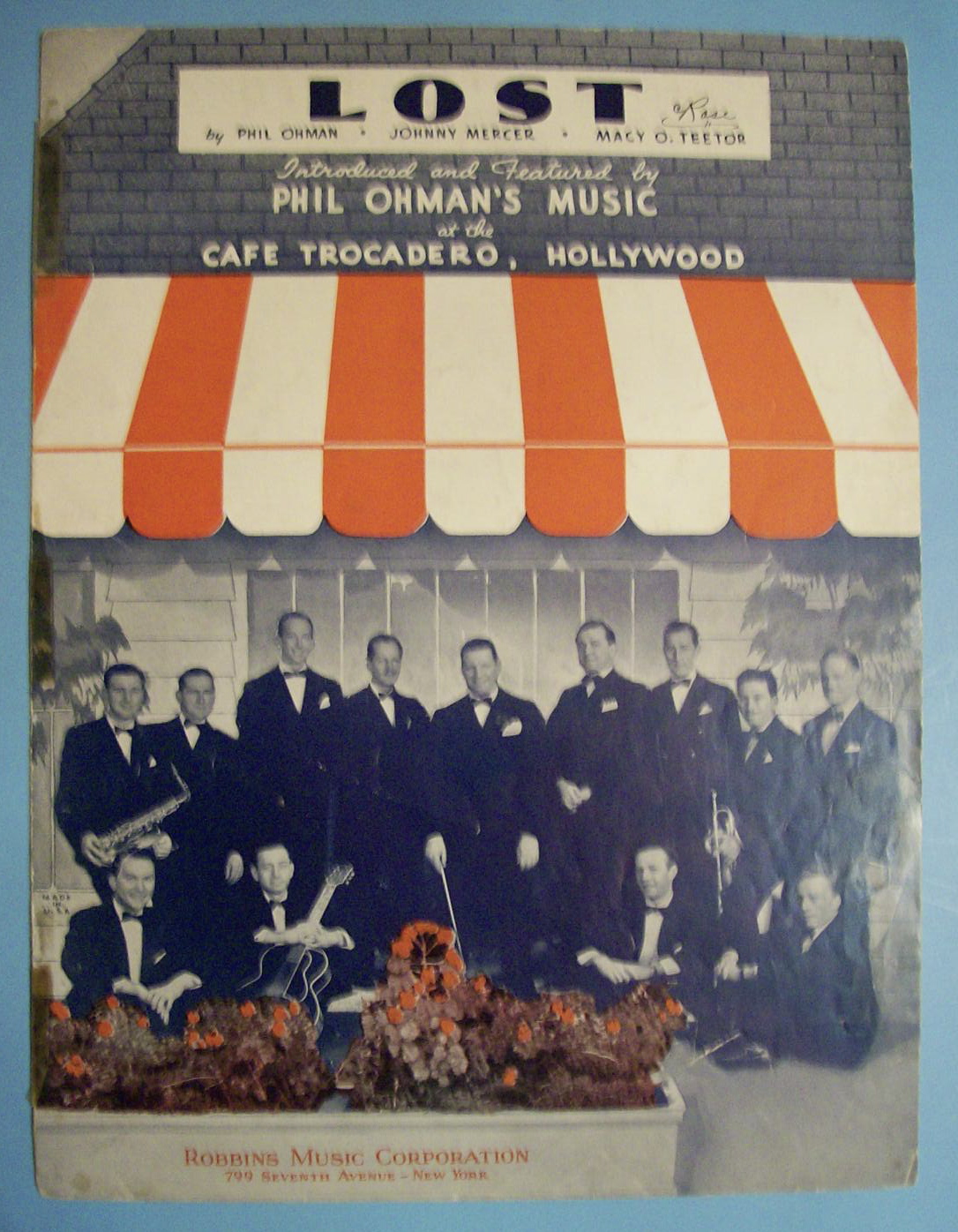 Sheet Music For 1936 Lost