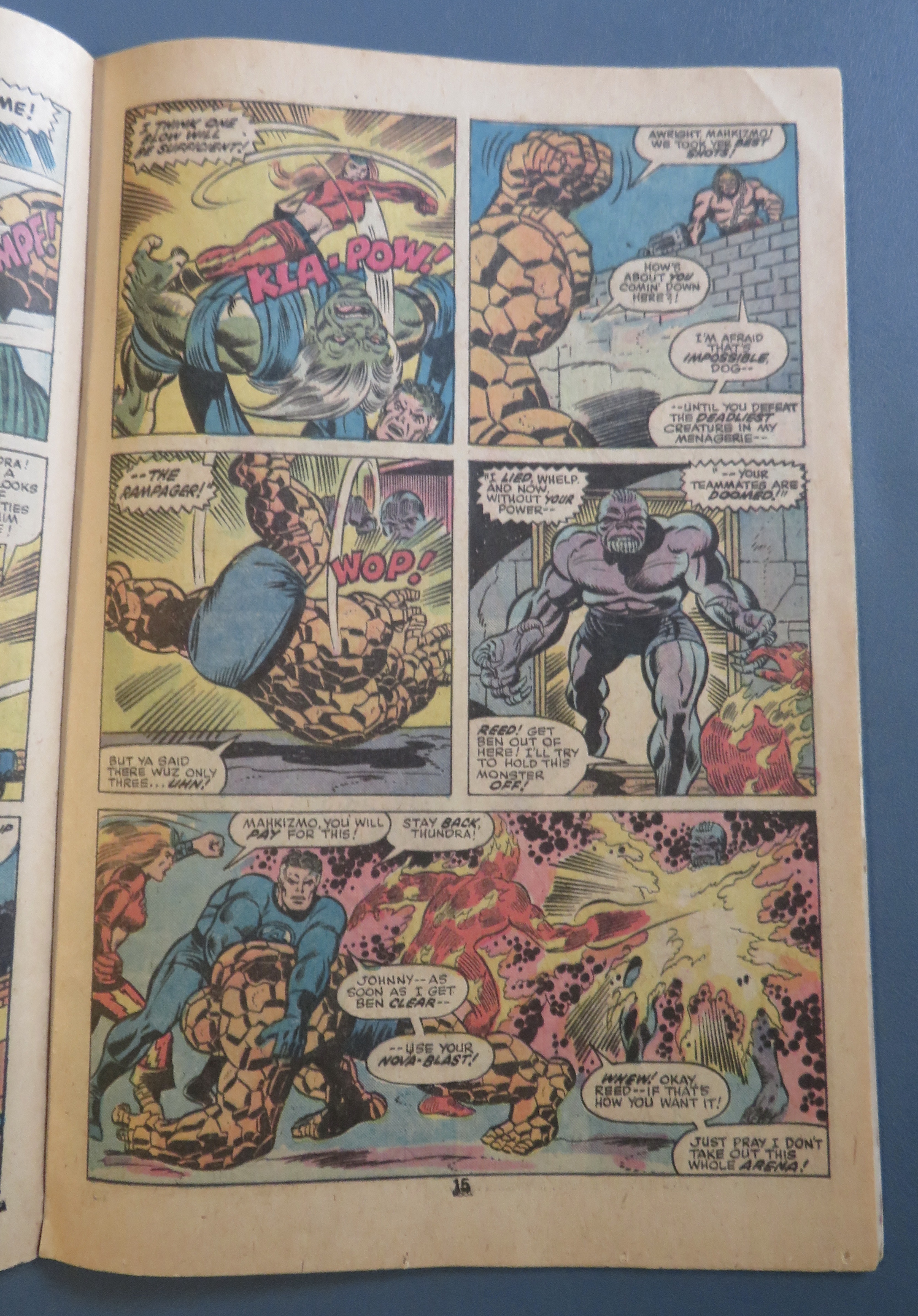 Fantastic Four Comic December 1974 Menace Of Mahkizmo