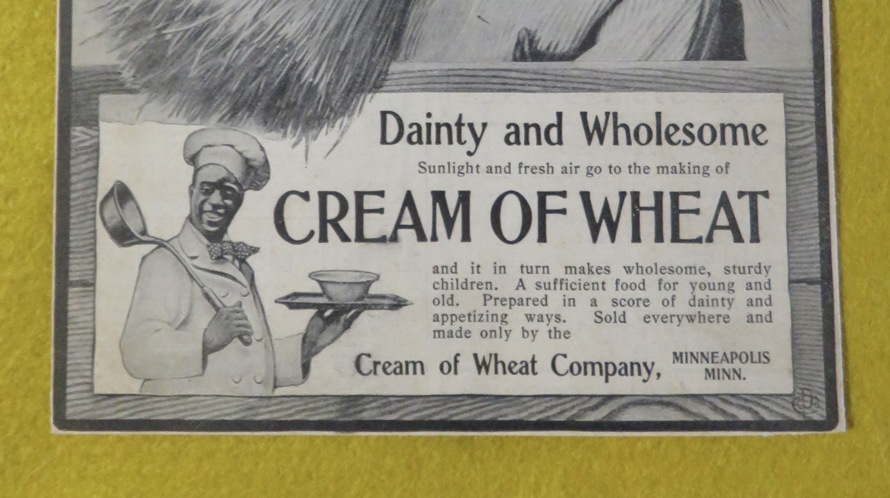 1900's Cream Of Wheat Cereal With Girl Holding Wheat