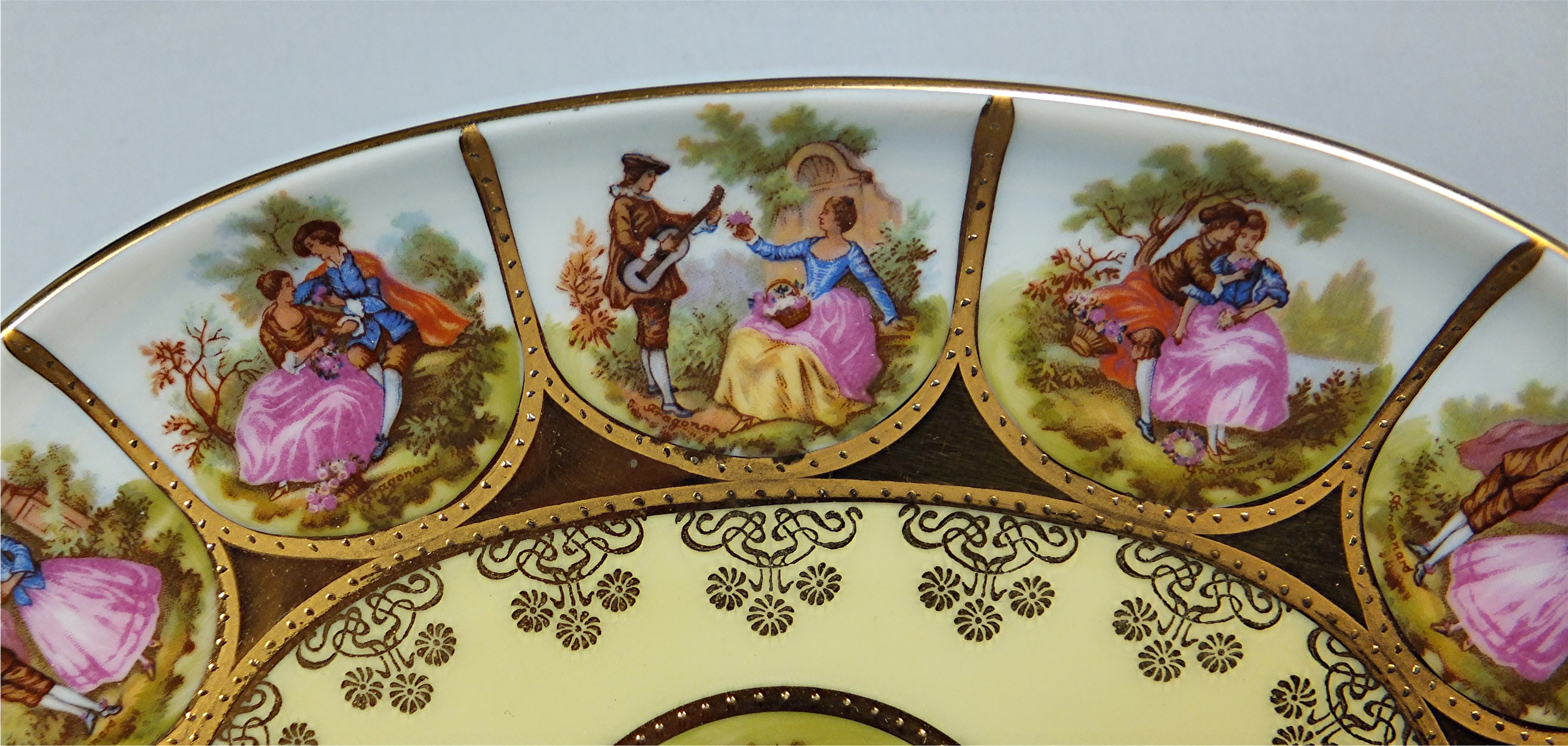 Fragonard - Love Story Plate - Handpainted