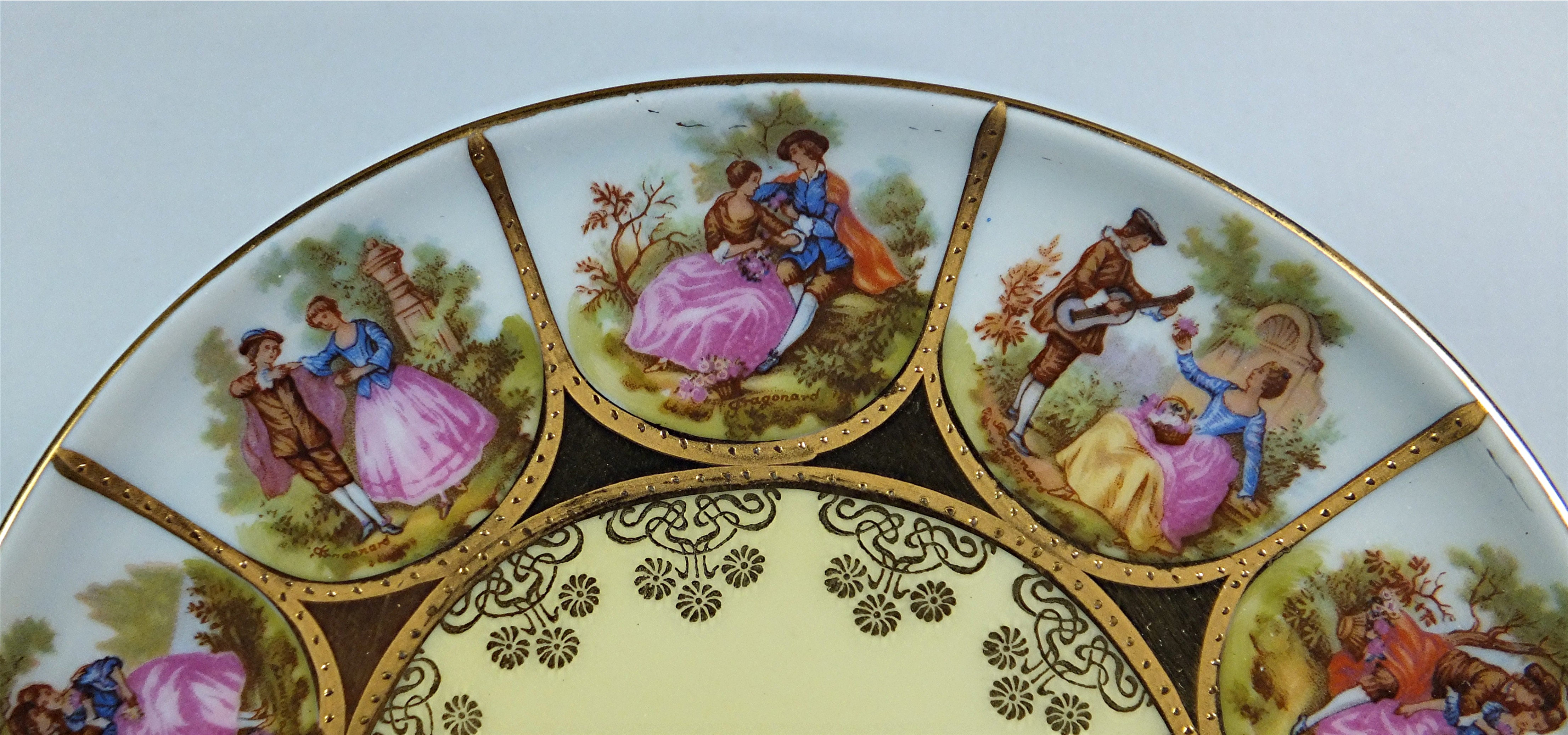 Fragonard - Love Story Plate - Handpainted