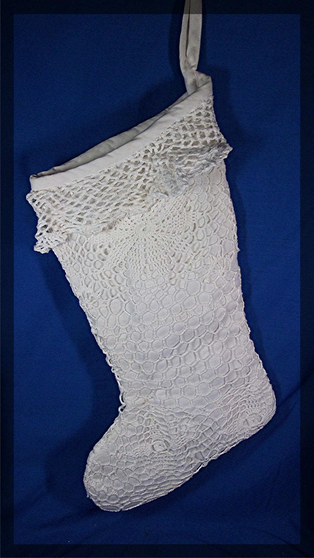 Christmas Stocking, crochet in poinsettia pattern