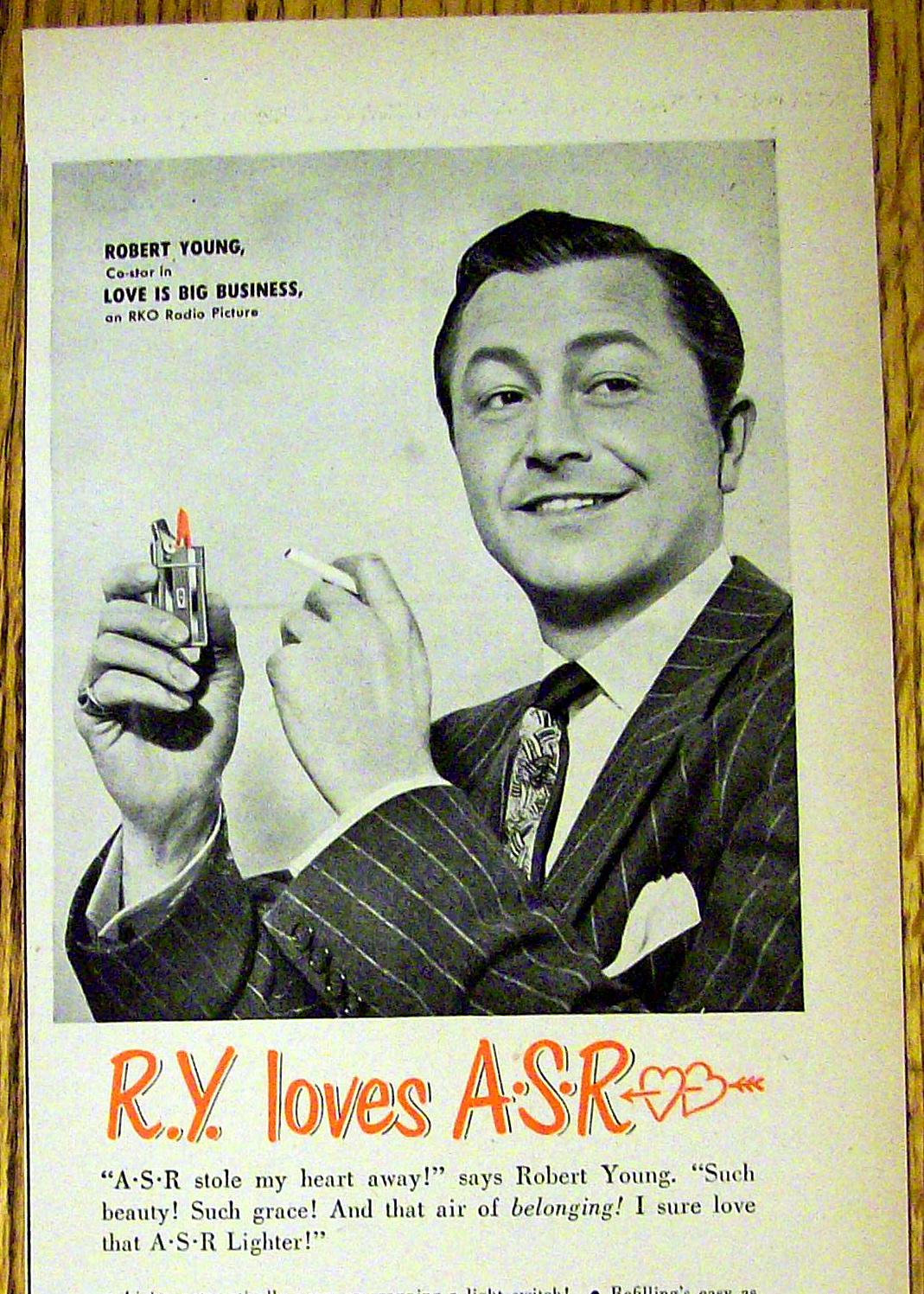 1949 A.S.R. Lighter w/ Robert Young (Father Knows Best)