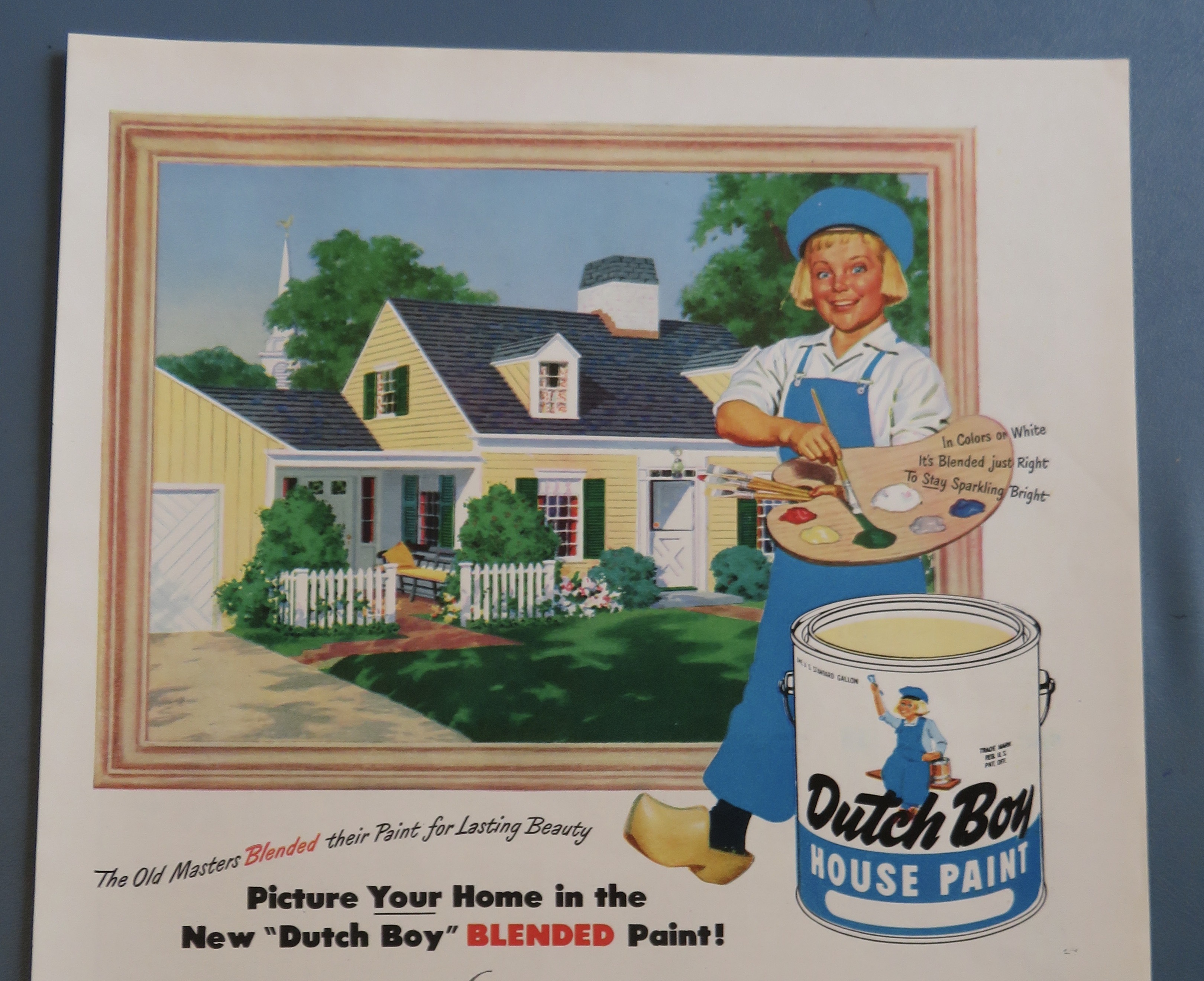 1948 Dutch Boy Paints w/Dutch Boy Holding Pallet
