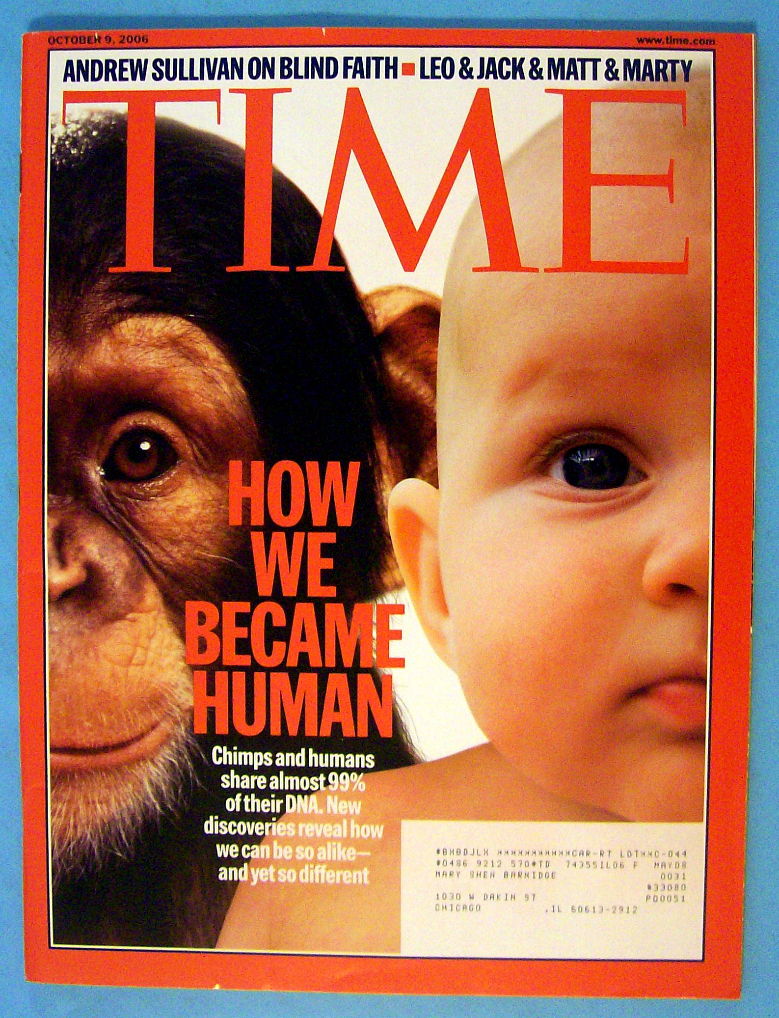 Time Magazine October 9, 2006 How We Became Human