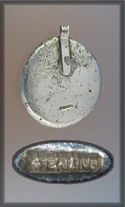 Sterling Silver Round Pitted  Pendant