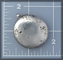 Sterling Silver Round Pitted  Pendant