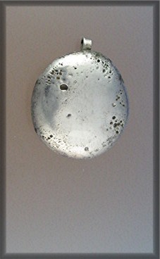 Sterling Silver Round Pitted  Pendant