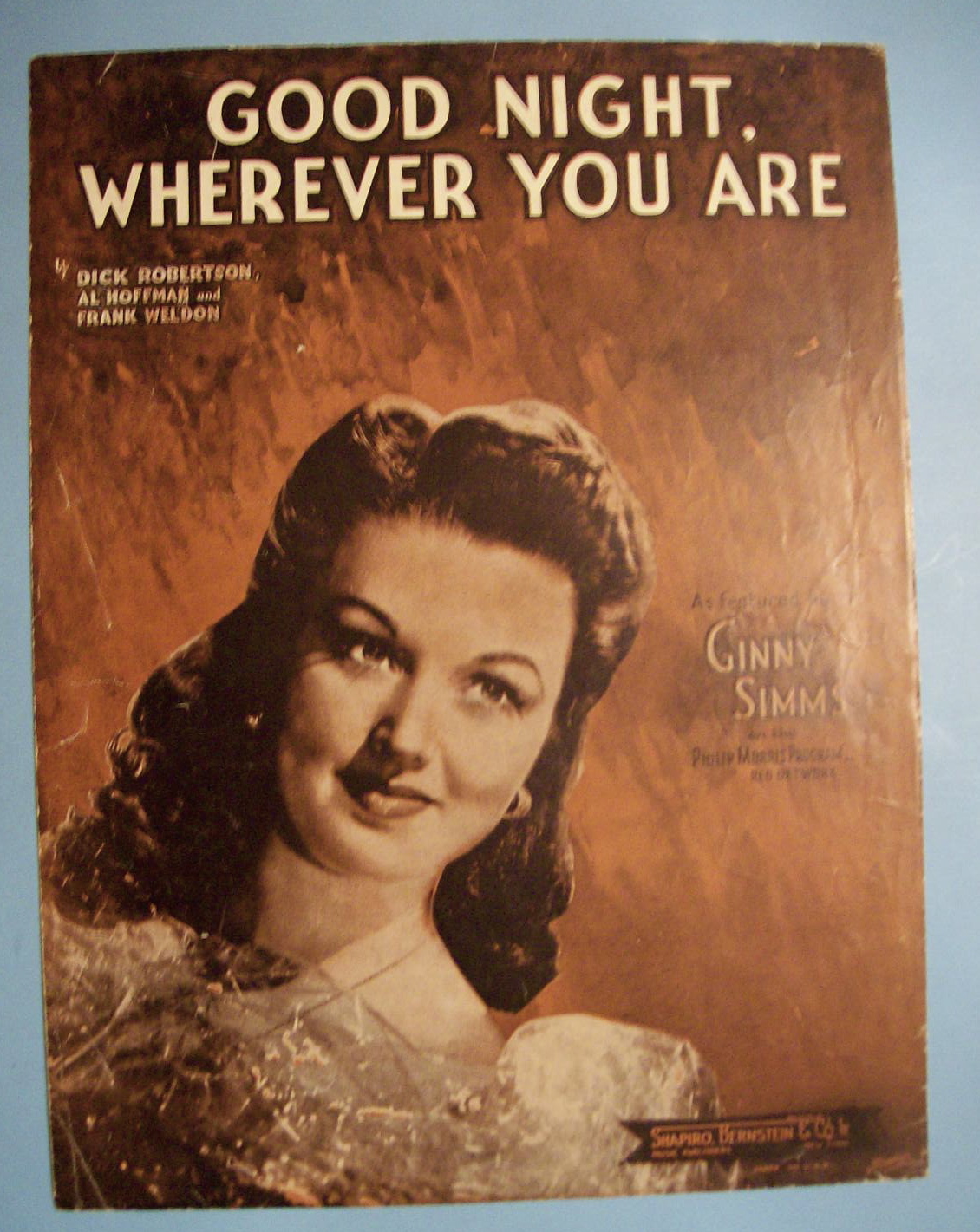 Sheet Music For 1944 Good Night, Wherever You Are
