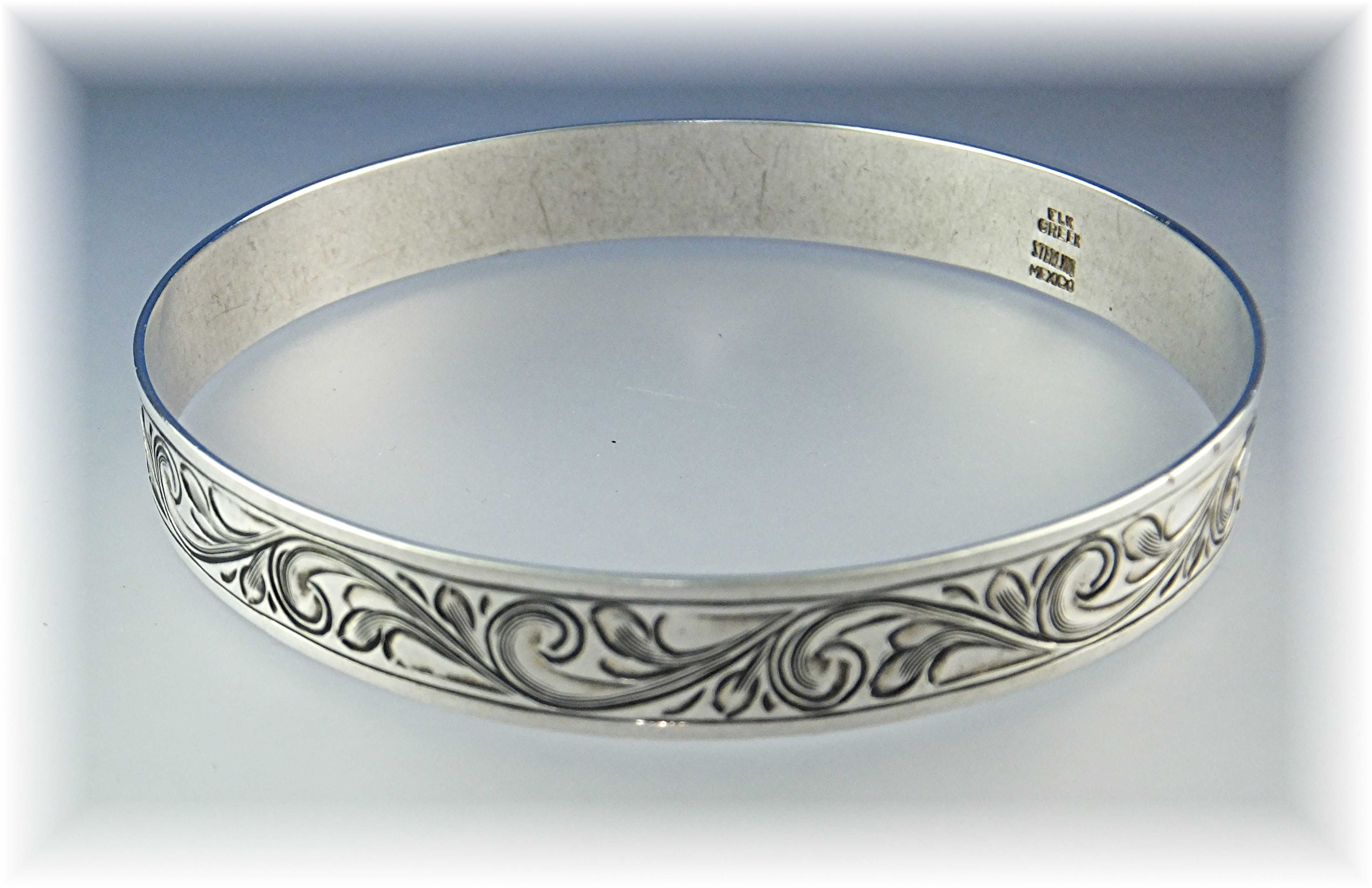 Bangle Bracelet Sterling Silver Mexico Elk Creek