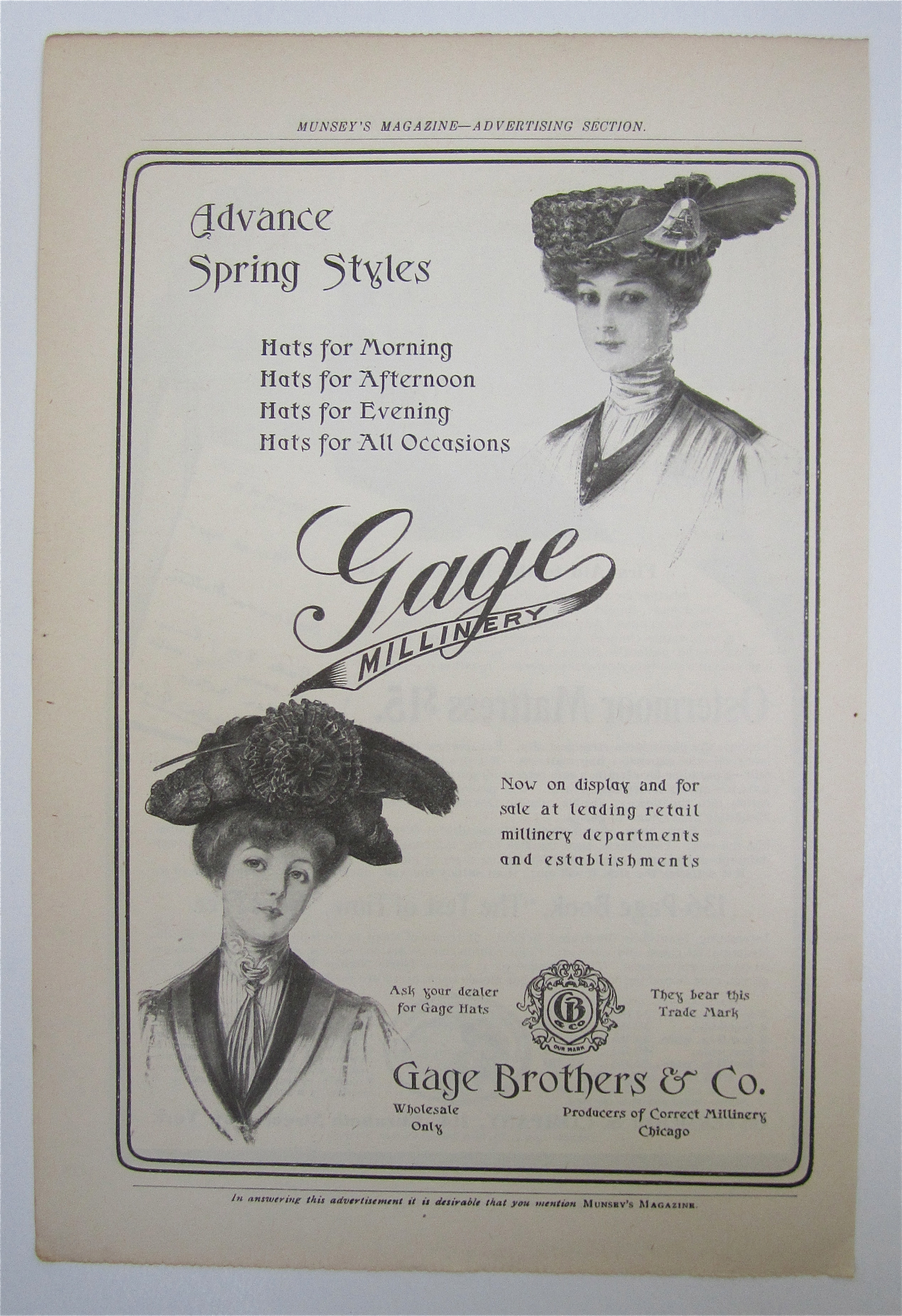 1905 Gage Millinery with Women Wearing Hats