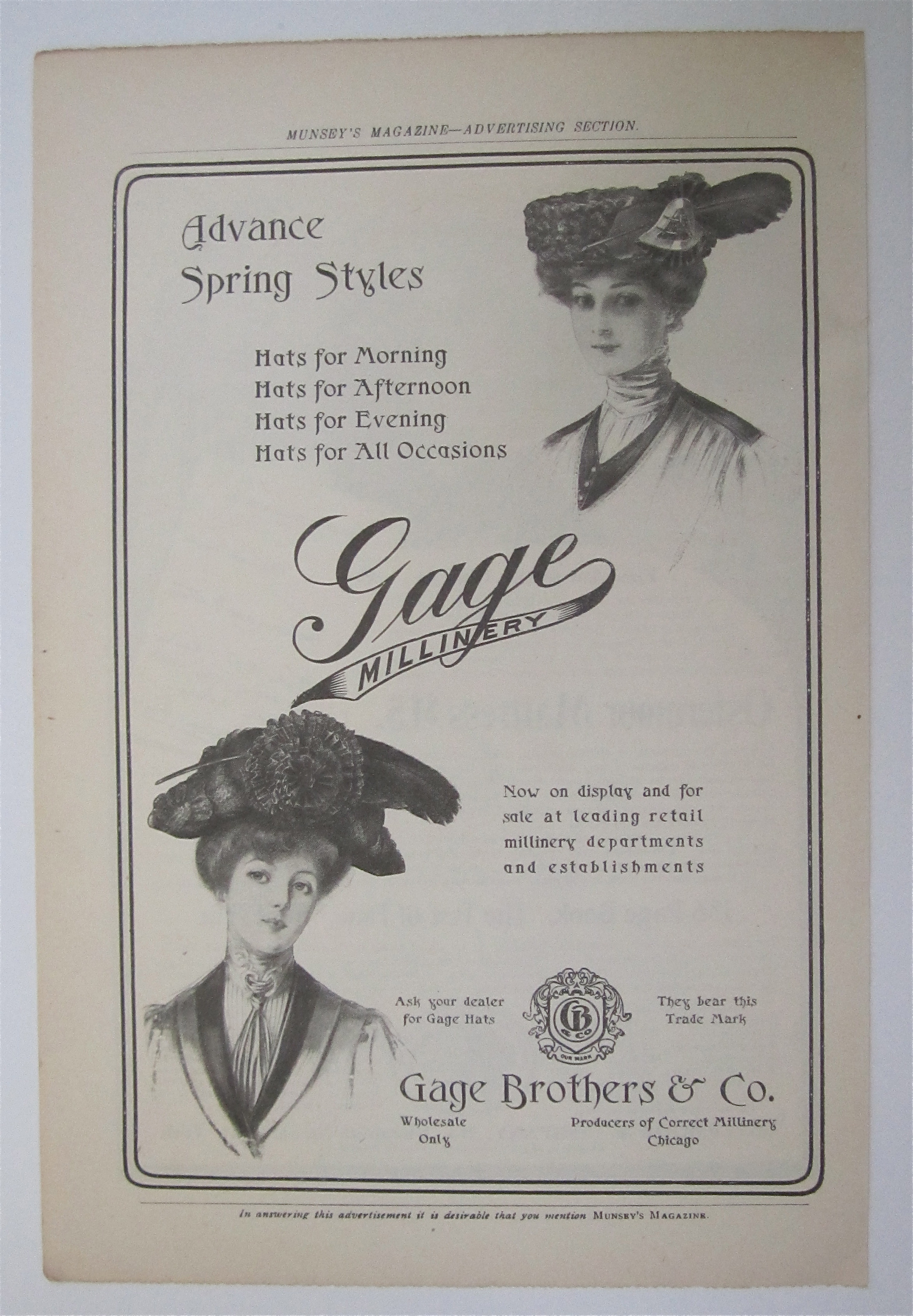 1905 Gage Millinery with Women Wearing Hats