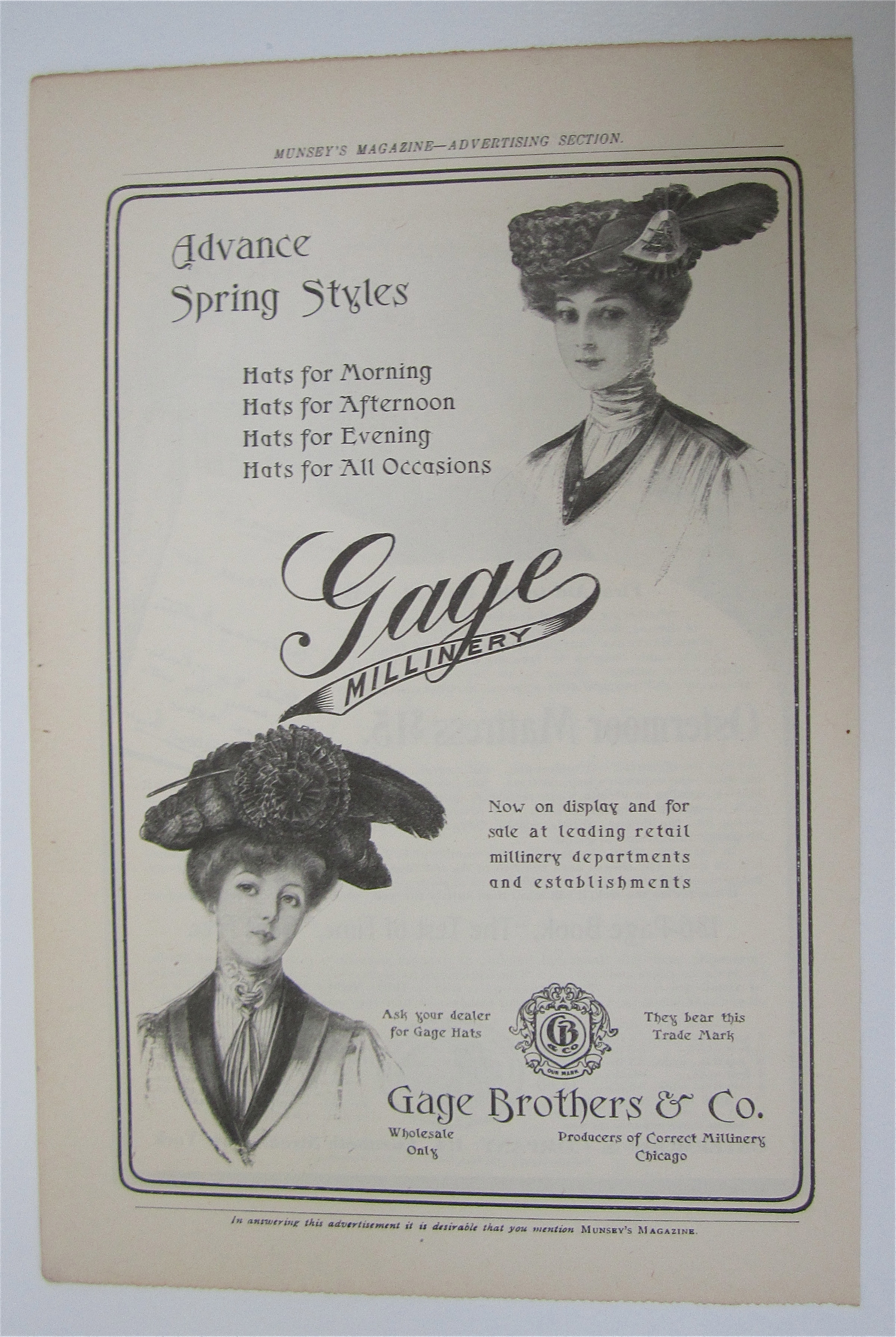 1905 Gage Millinery with Women Wearing Hats