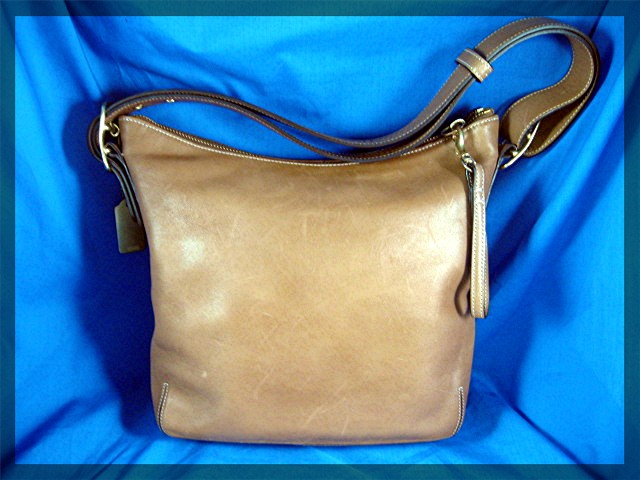 COACH tan leather handbag