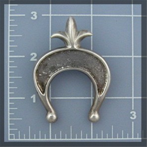 Native American Sterling Silver Sand Cast Naja Pendant
