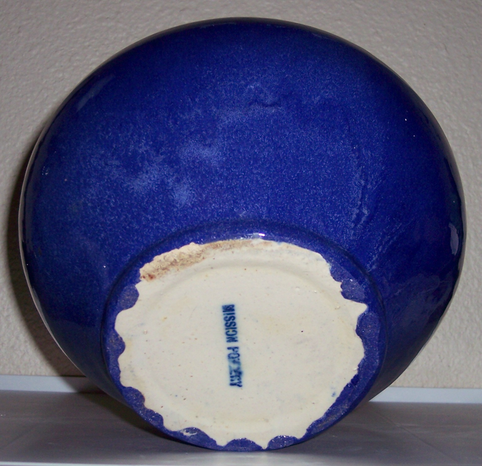 Mission Pottery Cobalt 2-Handle Wheel Thrown Vase!