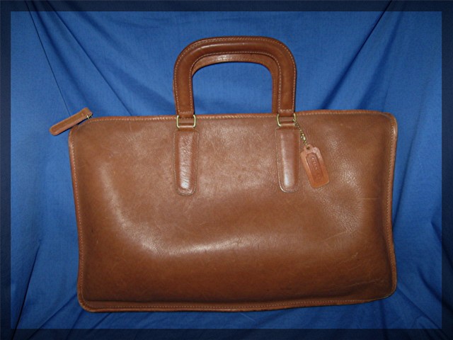 Briefcase COACH Leather British Tan Bonnie Cashin
