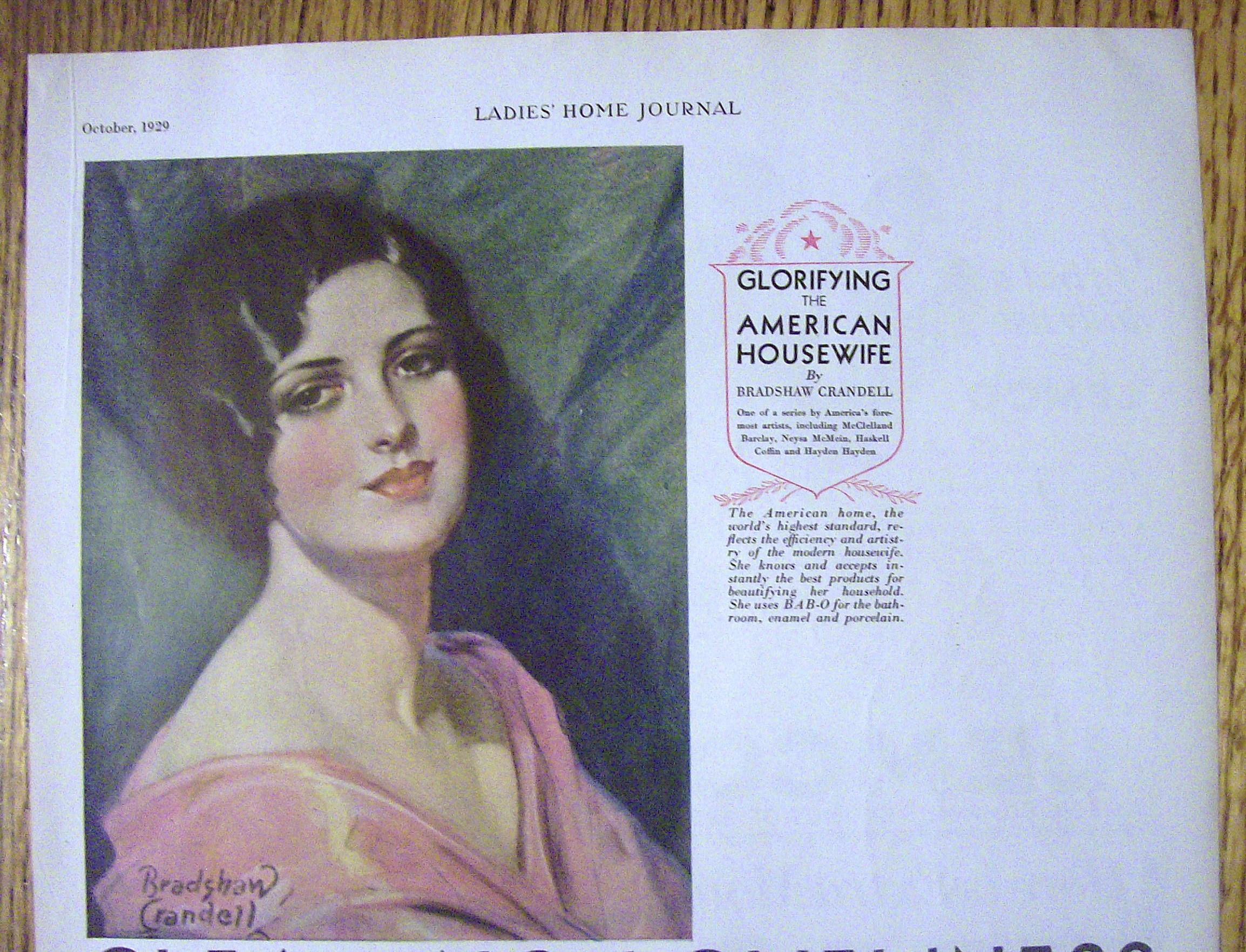 1929 Bab-O Powder w/ Lovely Woman By Bradshaw Crandell