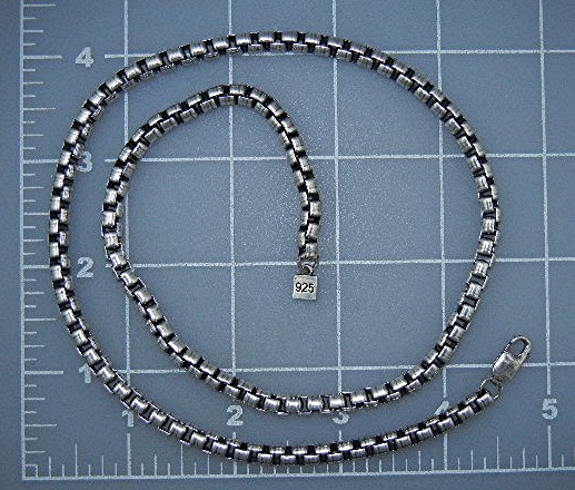 Studio GL Sterling Silver Box Link 62 Grams Necklace