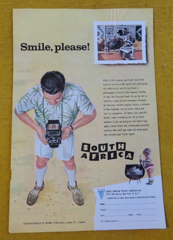 1957 South Africa with Man Taking A Picture