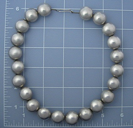 Necklace Sterling Silver Mexico Beads  74 grams