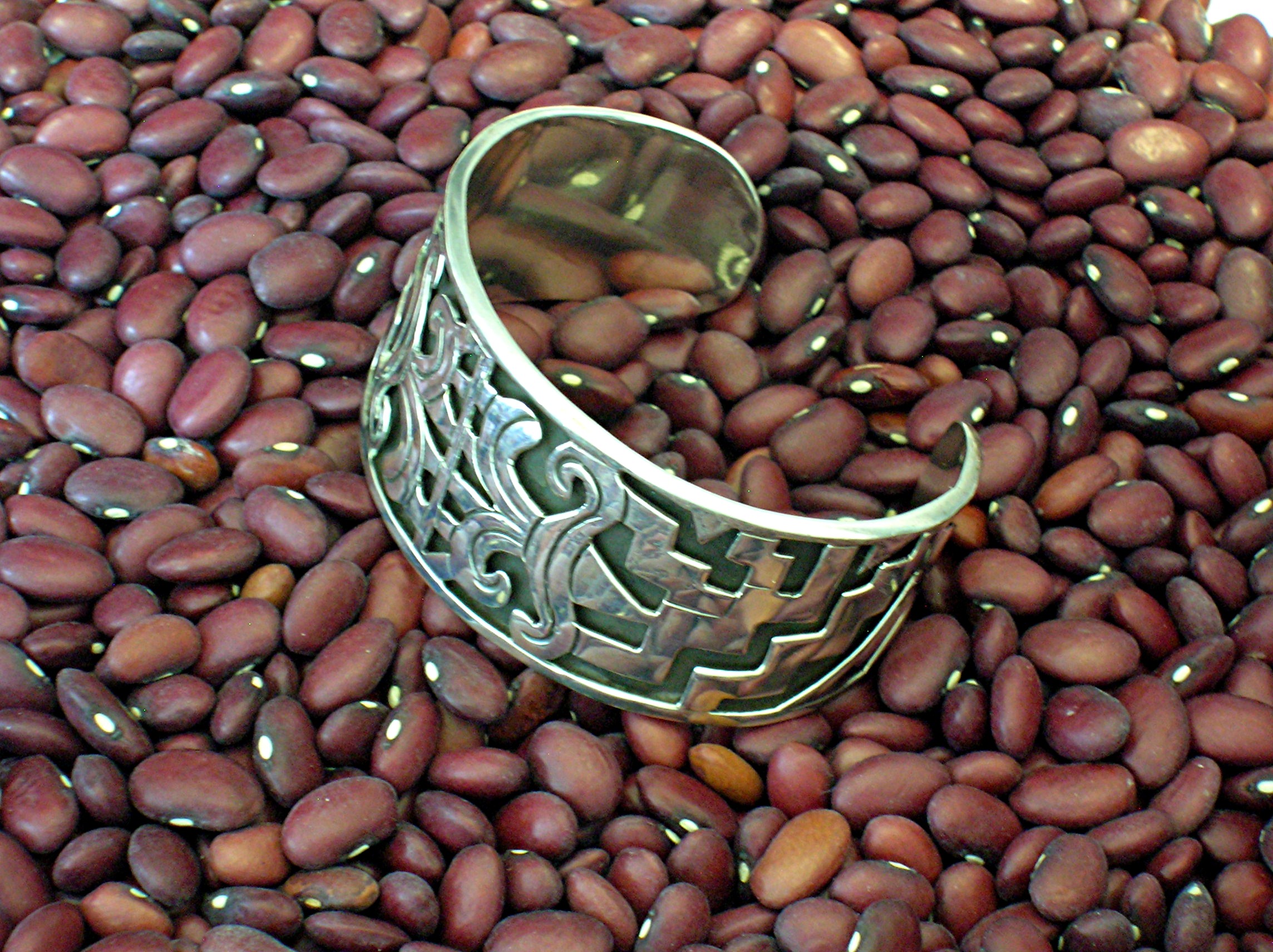 Bracelet Sterling Silver Taxco Eagle 3 Signed RCT Cuff