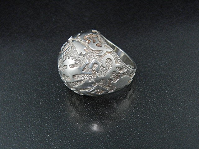Ben Nighthorse Campbell Sterling Silver Petrogliph Ring