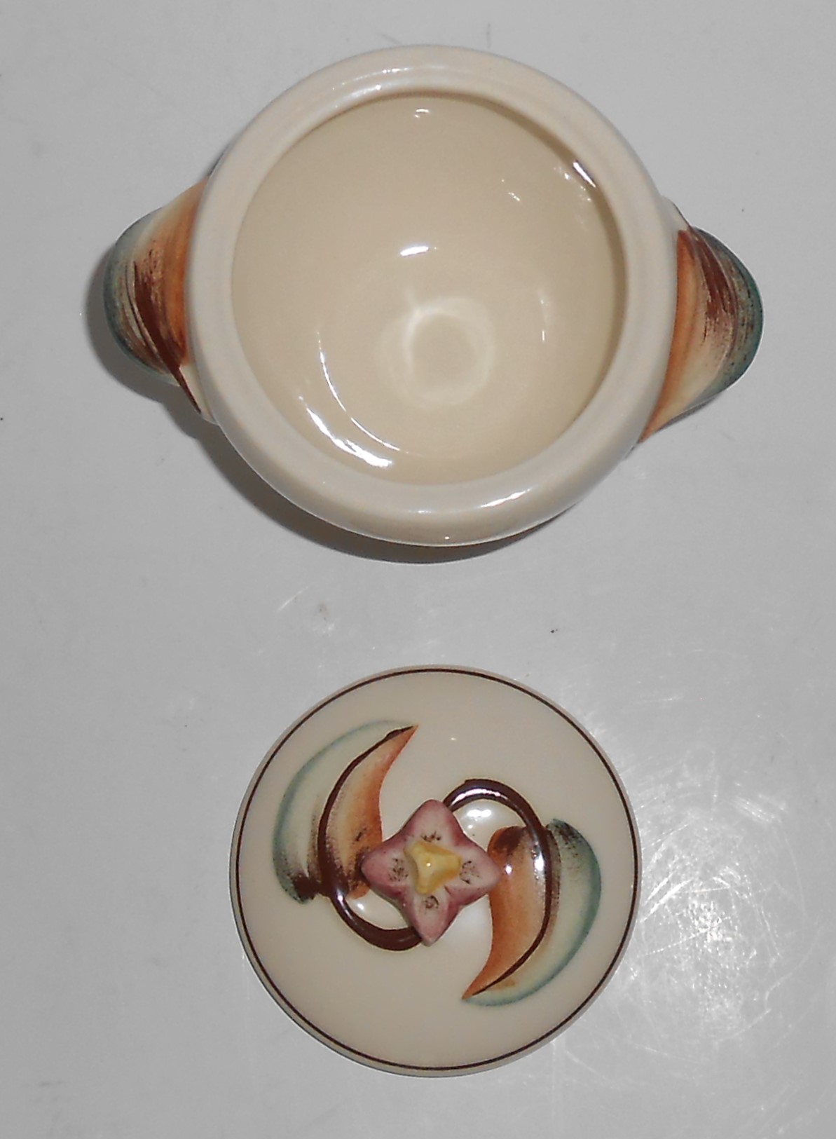 Vernon Kilns Pottery Beverly Demitasse Sugar Bowl