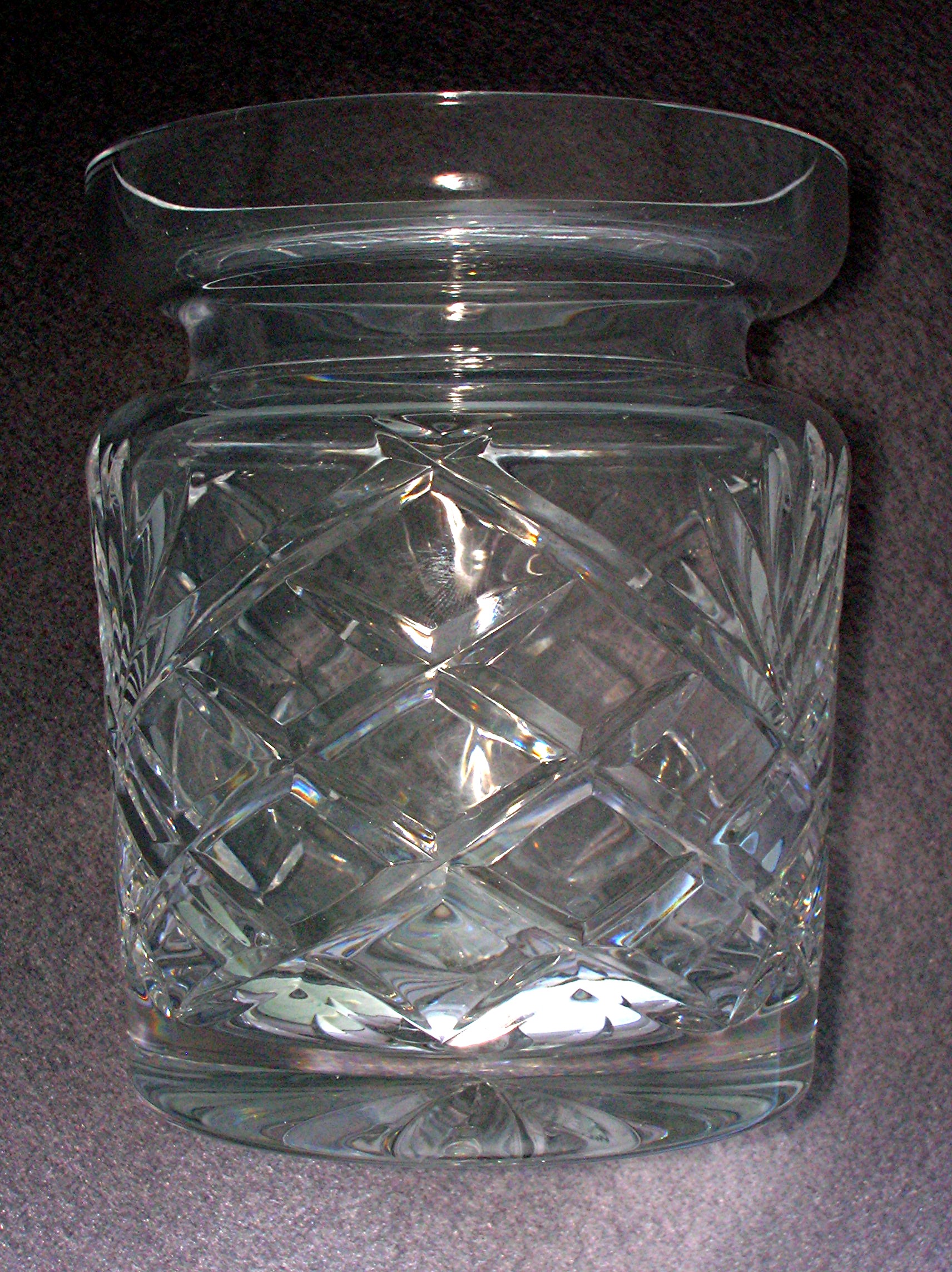 Gorham Crystal Clear Biscuit Barrel, w/ Lid Monte Carlo