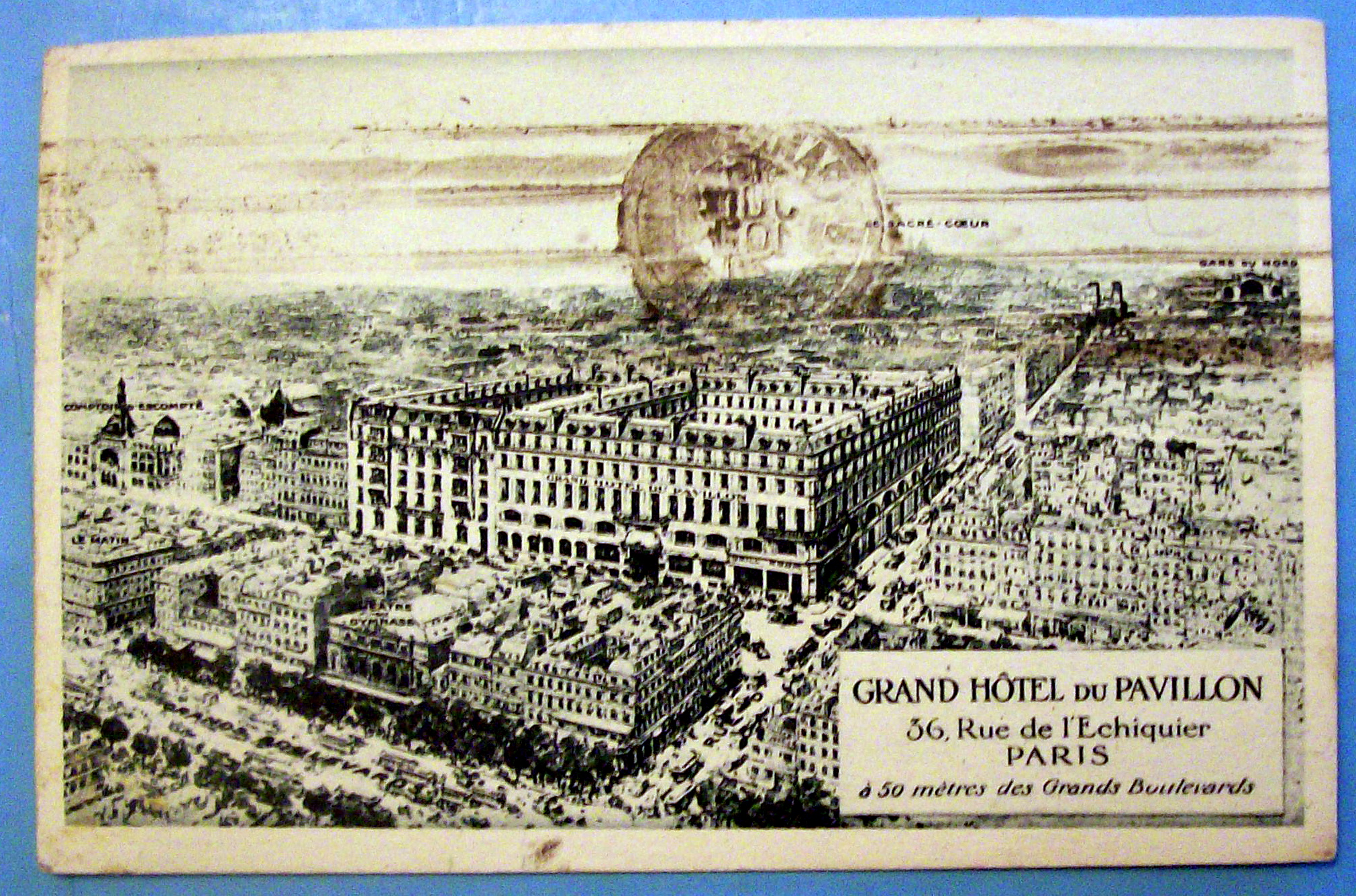 Grand Hotel Du Pavillon, Paris Postcard