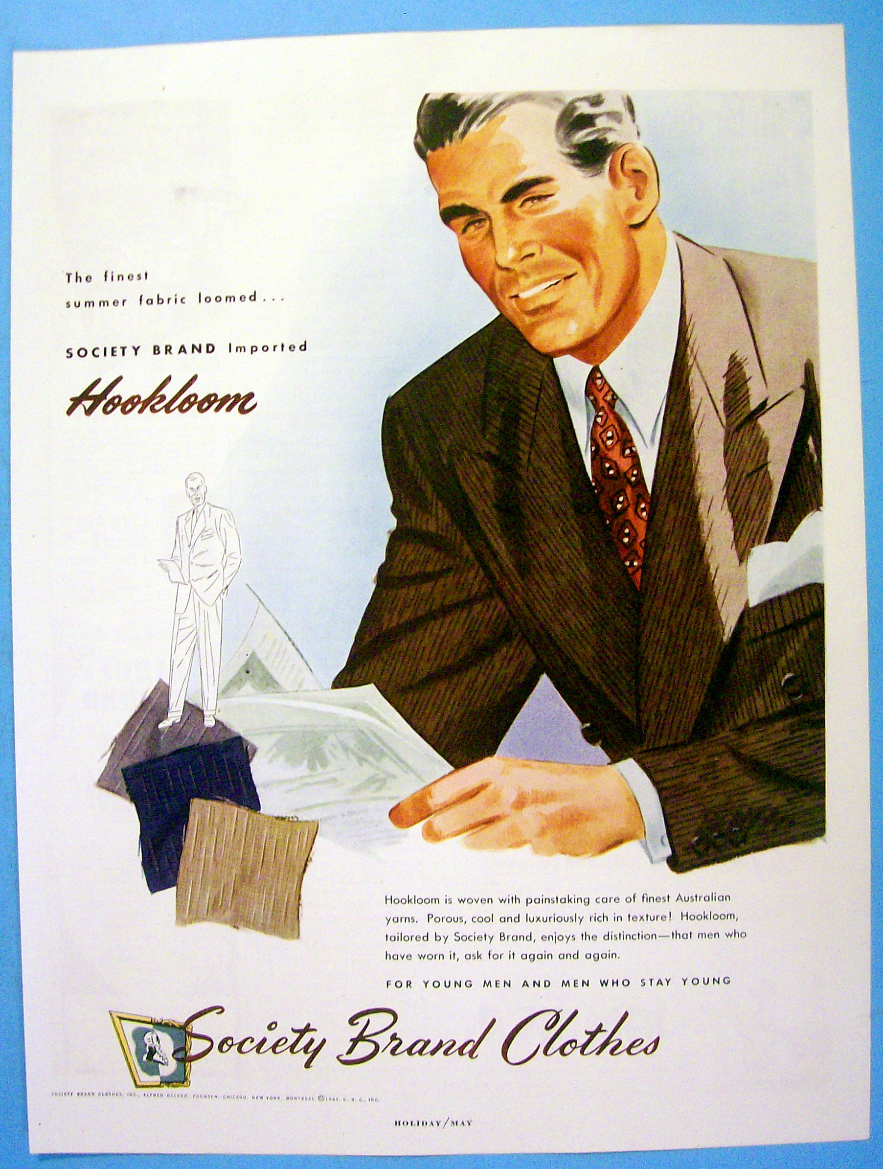1949 Hookloom Society Clothes with Man In Hookloom Suit