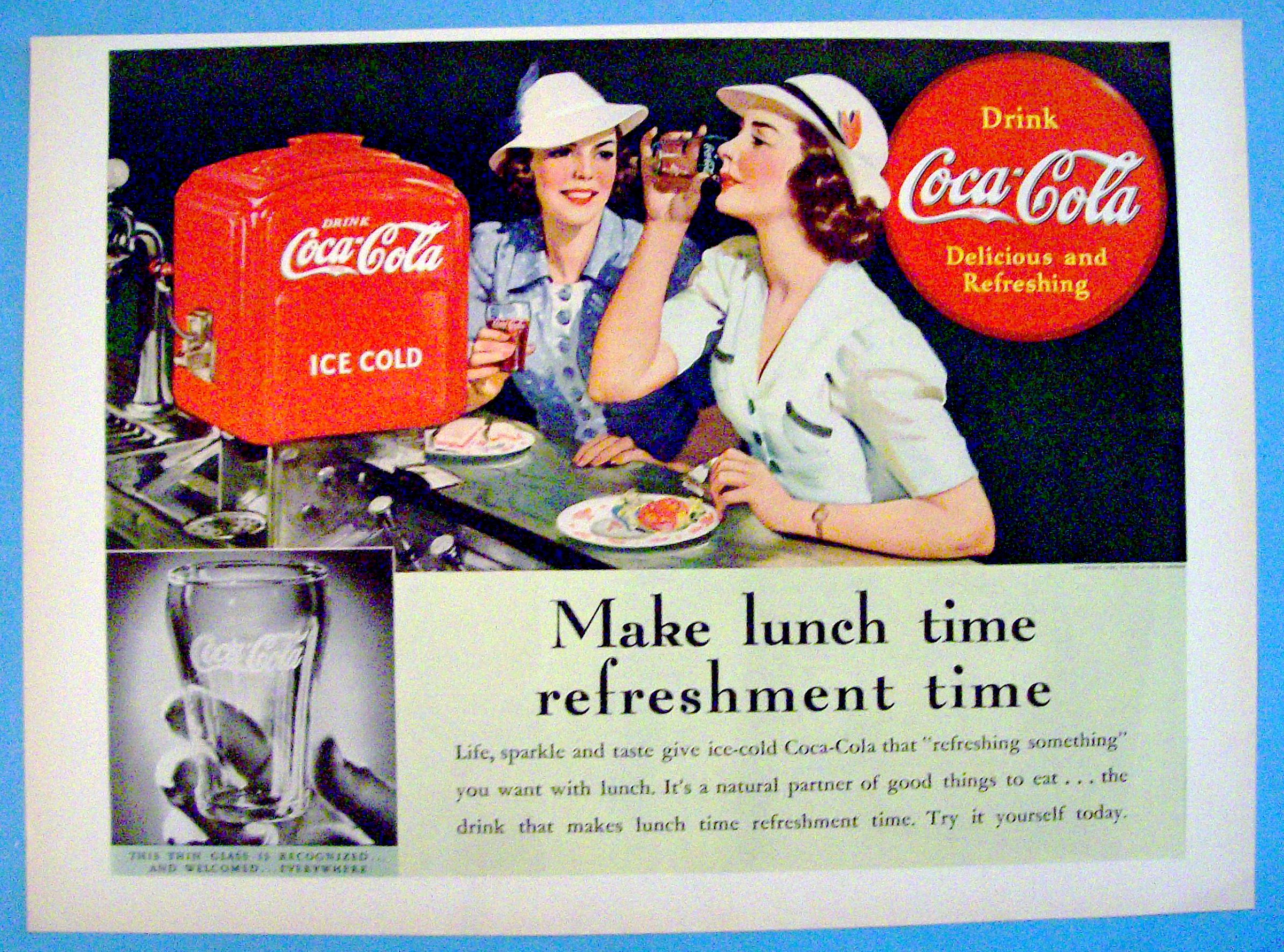 1939 Coca Cola with 2 Women Having Lunch