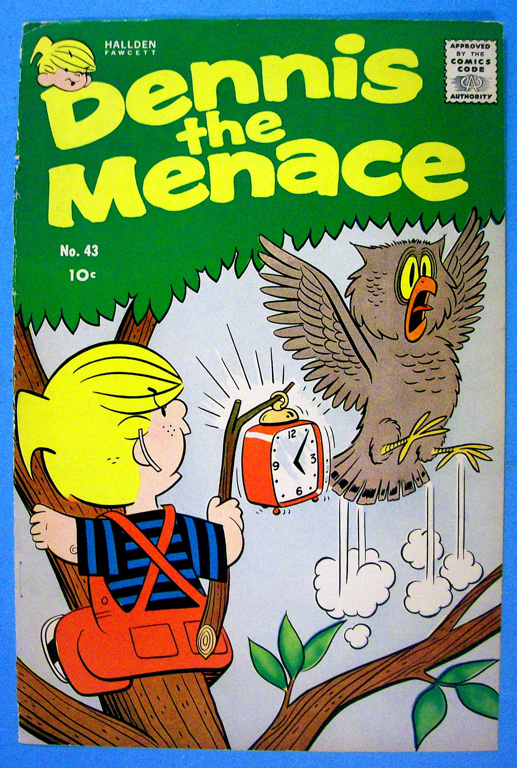 Dennis the Menace Comic Cover #43 June 1960 Dennis/Owl