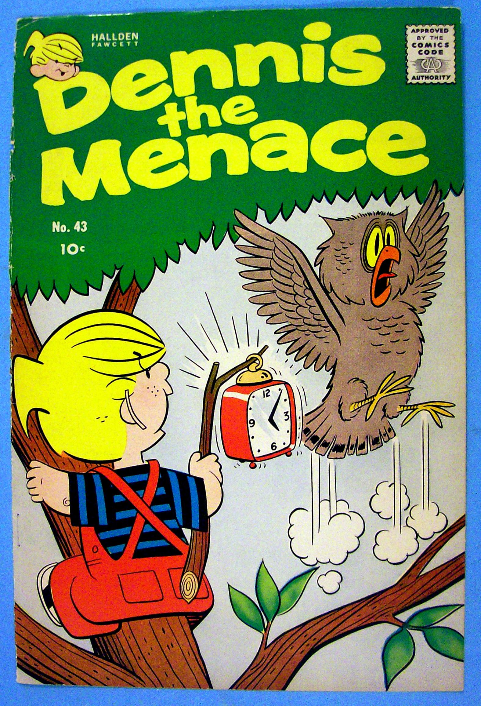 Dennis the Menace Comic Cover #43 June 1960 Dennis/Owl