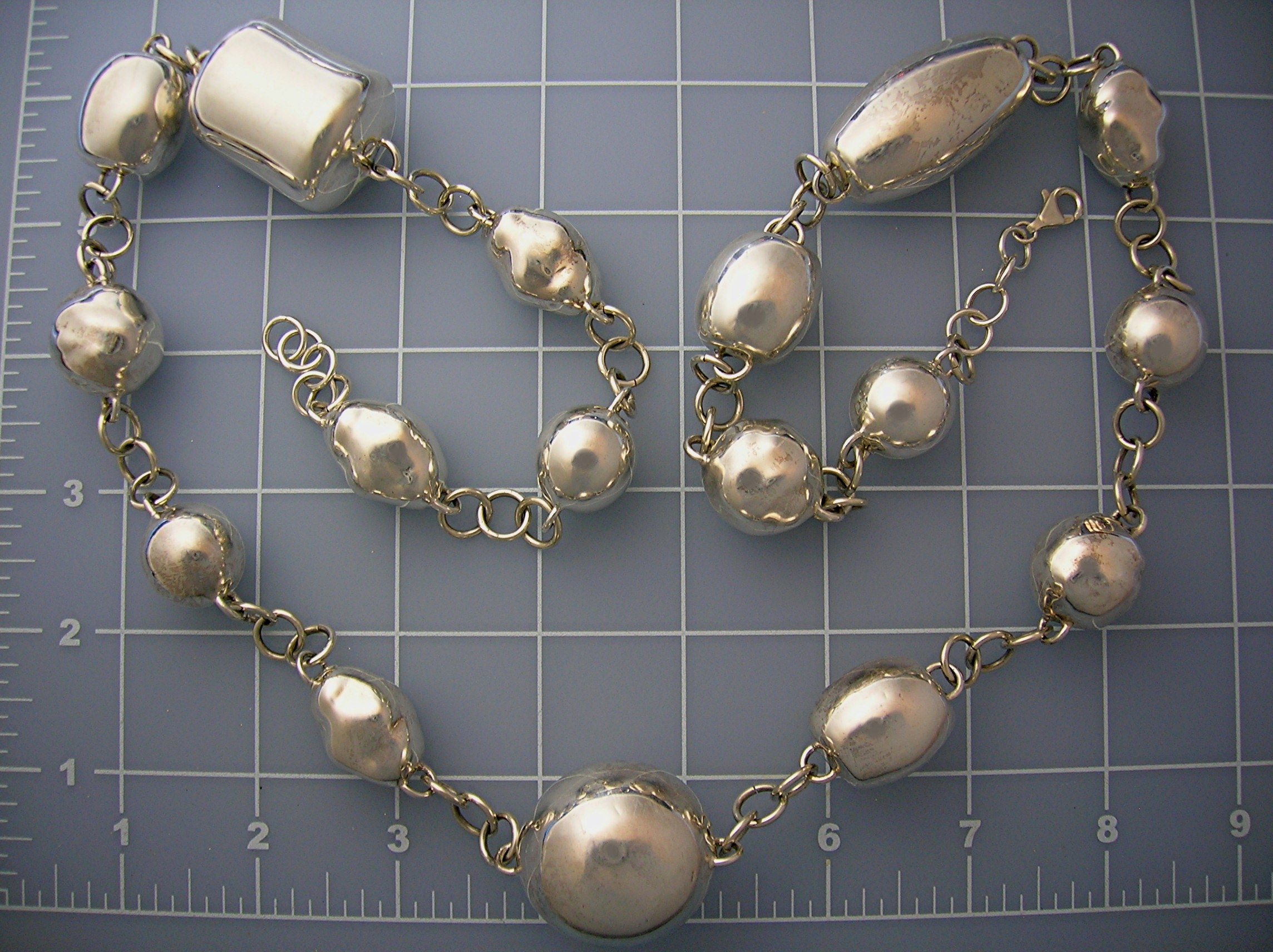 Necklace Sterling Silver 36 Inch Israel 156 Grams