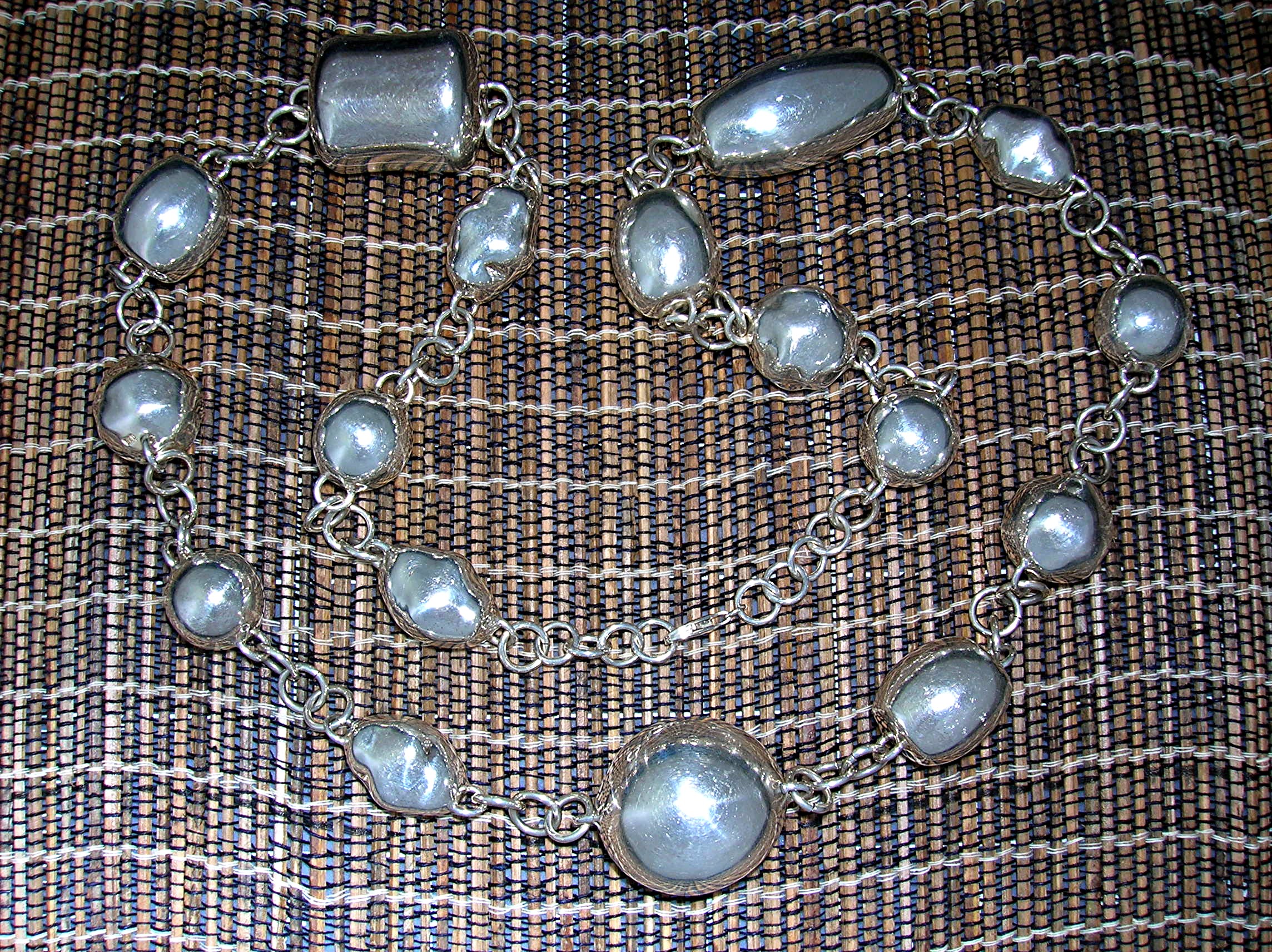 Necklace Sterling Silver 36 Inch Israel 156 Grams