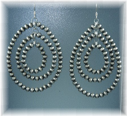 Navajo Pearls Sterling Silver Hook Earrings