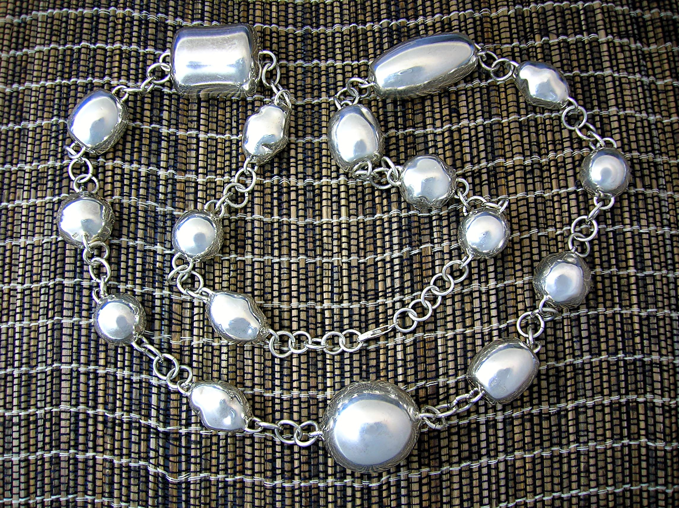 Necklace Sterling Silver 36 Inch Israel 156 Grams