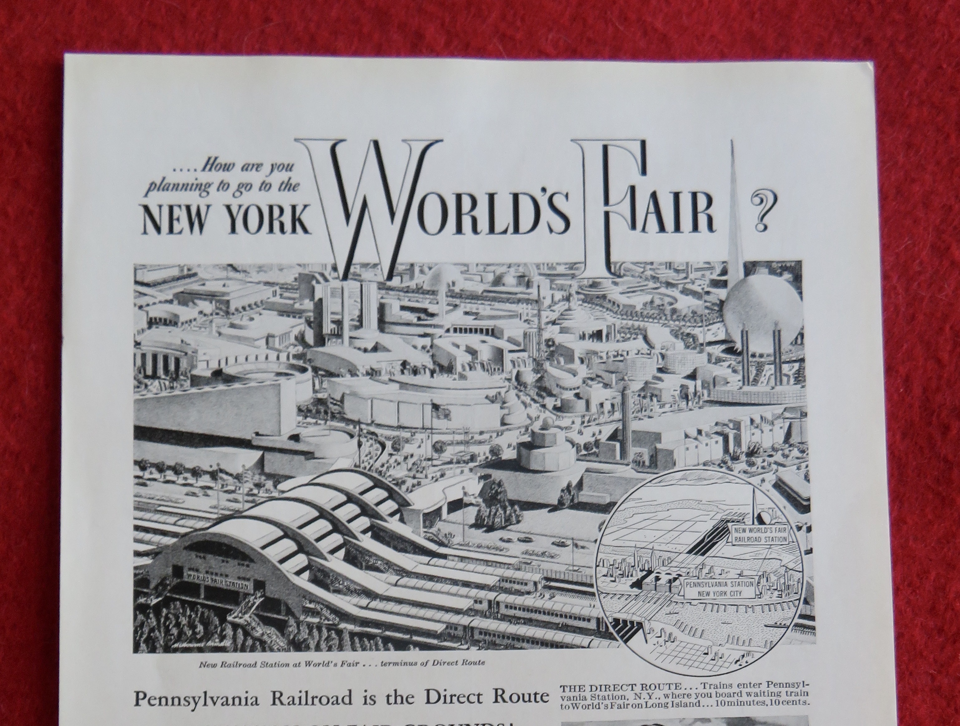 1939 Pennsylvania Railroad with New York World's Fair