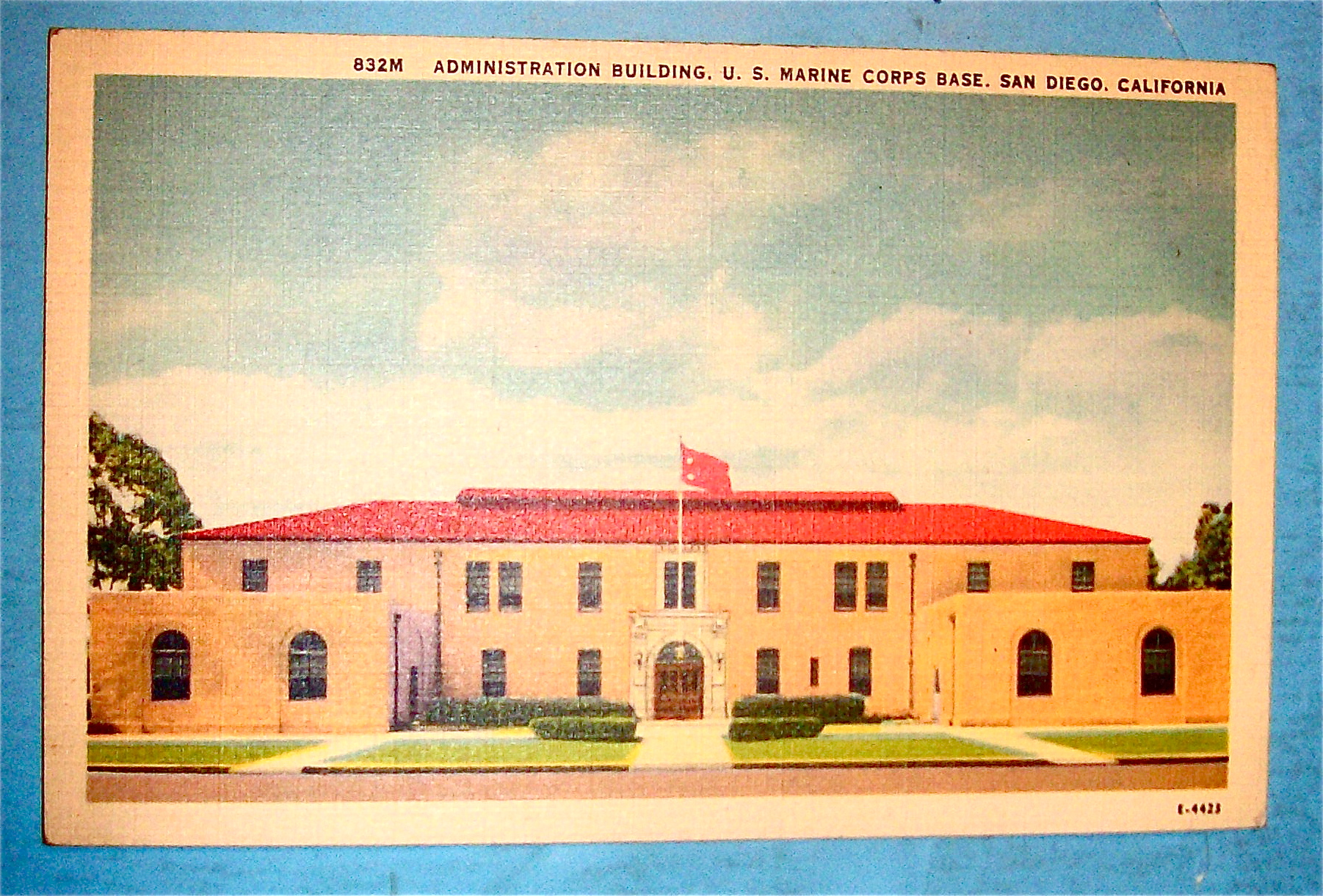 Administration Building Postcard-U.S. Marine Corps Base
