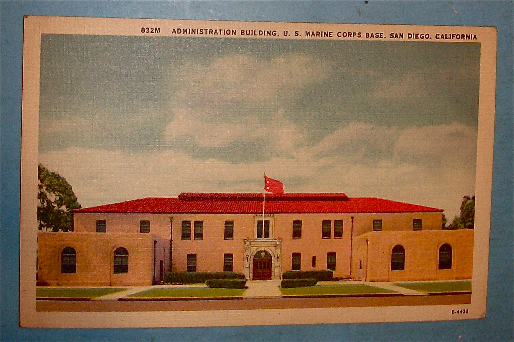 Administration Building Postcard-U.S. Marine Corps Base