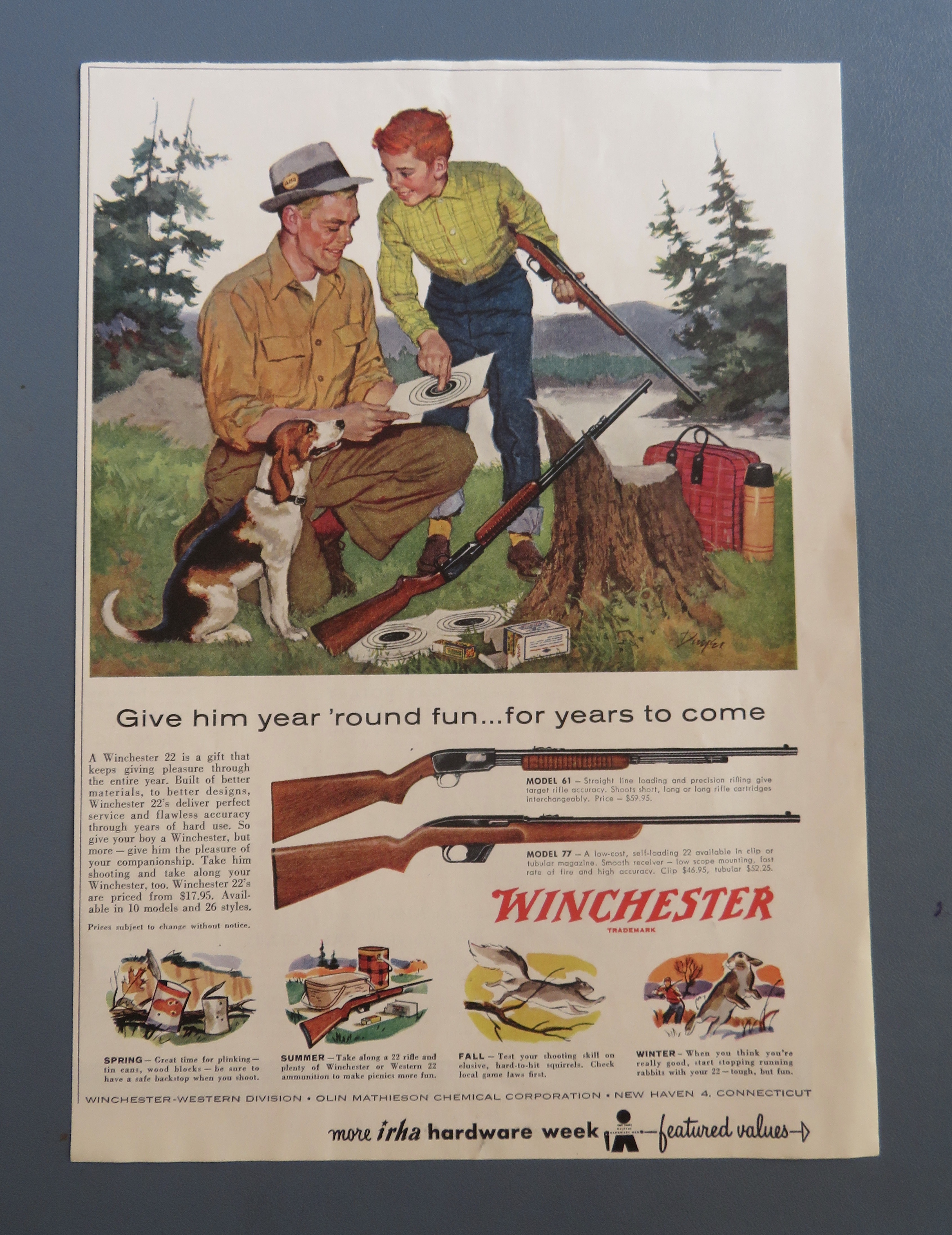 1958 Winchester Rifles & Guns with Father & Son Talking
