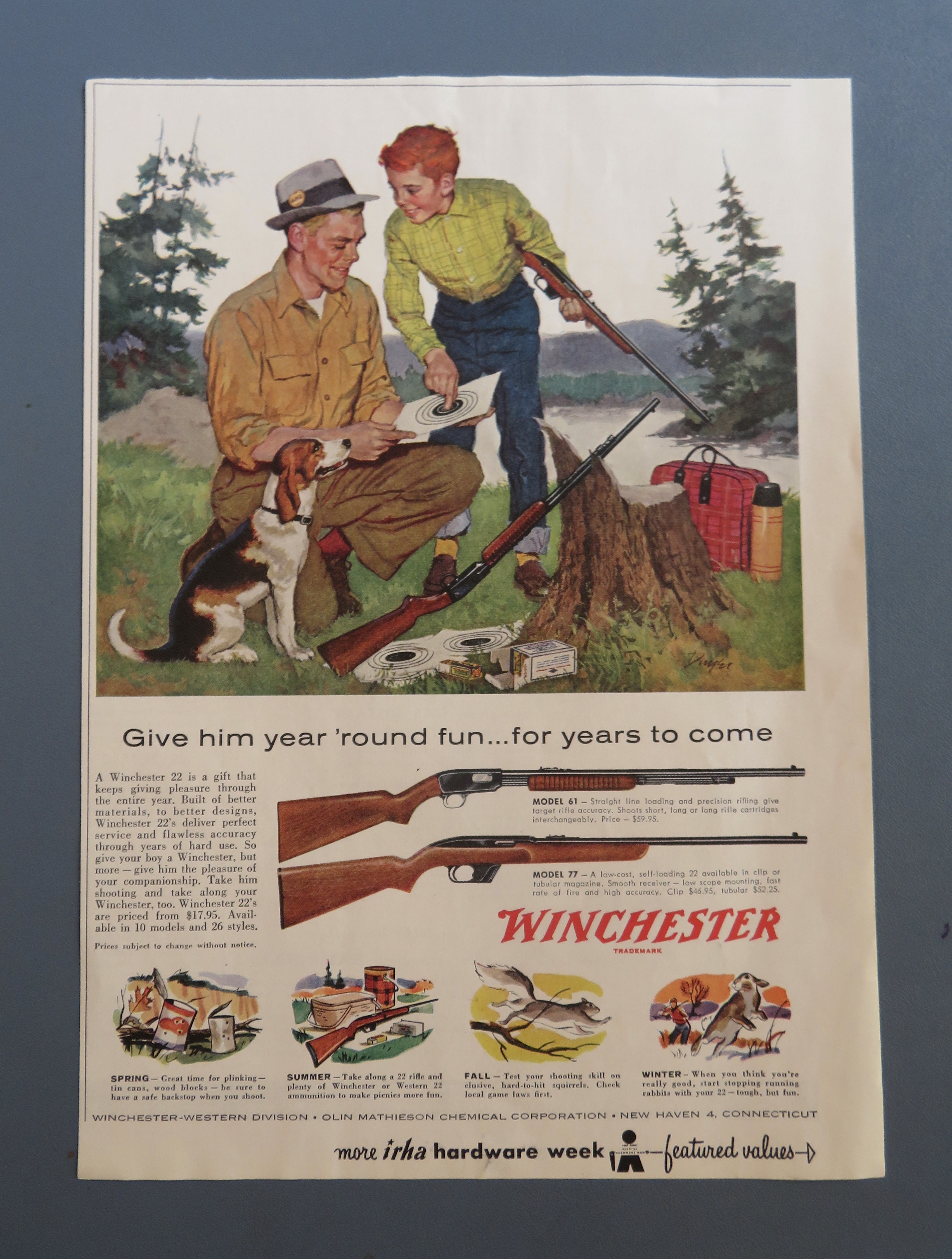 1958 Winchester Rifles & Guns with Father & Son Talking