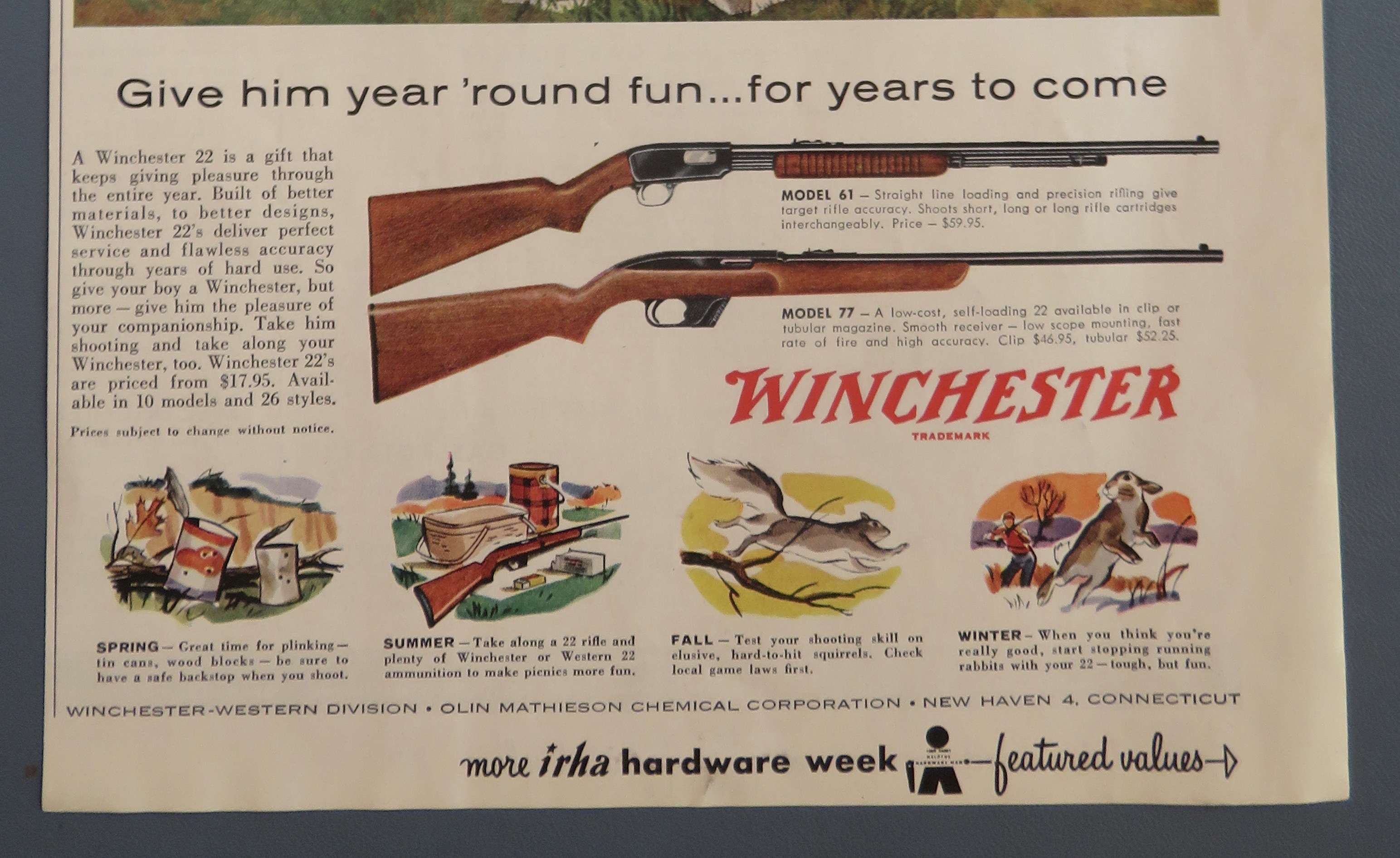 1958 Winchester Rifles & Guns with Father & Son Talking