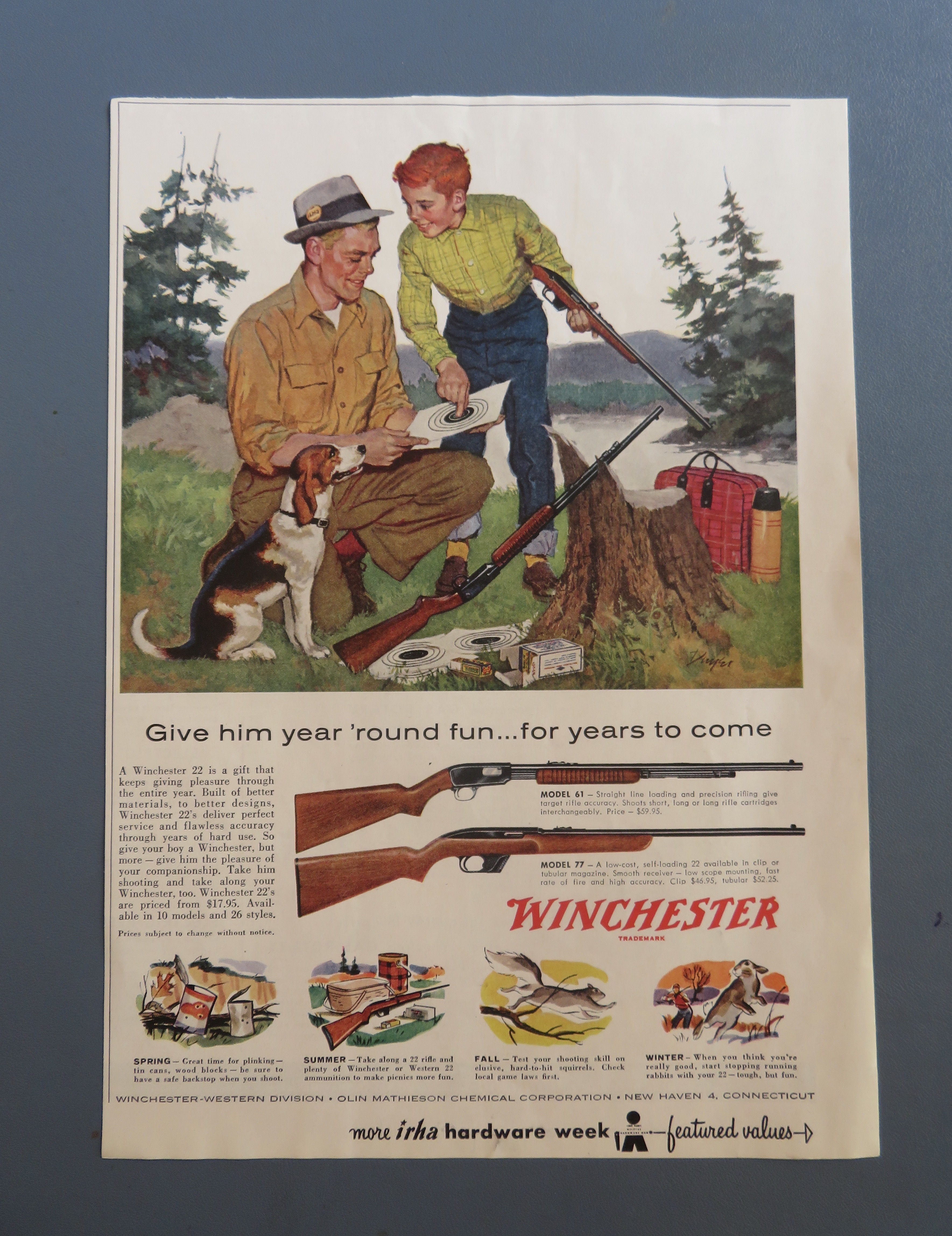 1958 Winchester Rifles & Guns with Father & Son Talking