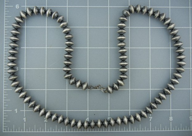 Navajo Pearls Sterling Silver Necklace 94 Grams